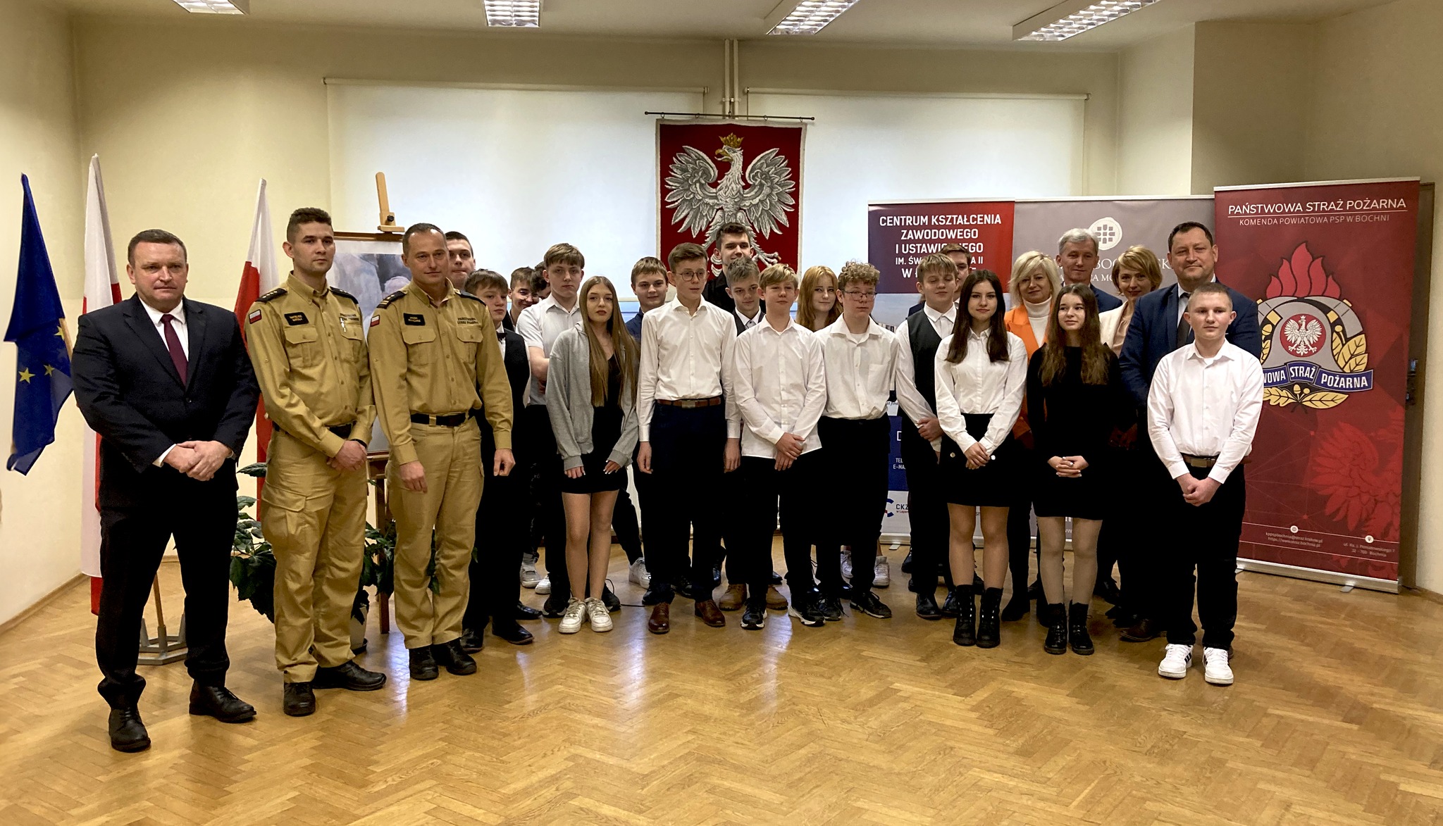 BOCHNIA. Porozumienie o współpracy między Centrum Kształcenia Zawodowego i Ustawicznego w Łapanowie, a strażą pożarną w Bochni