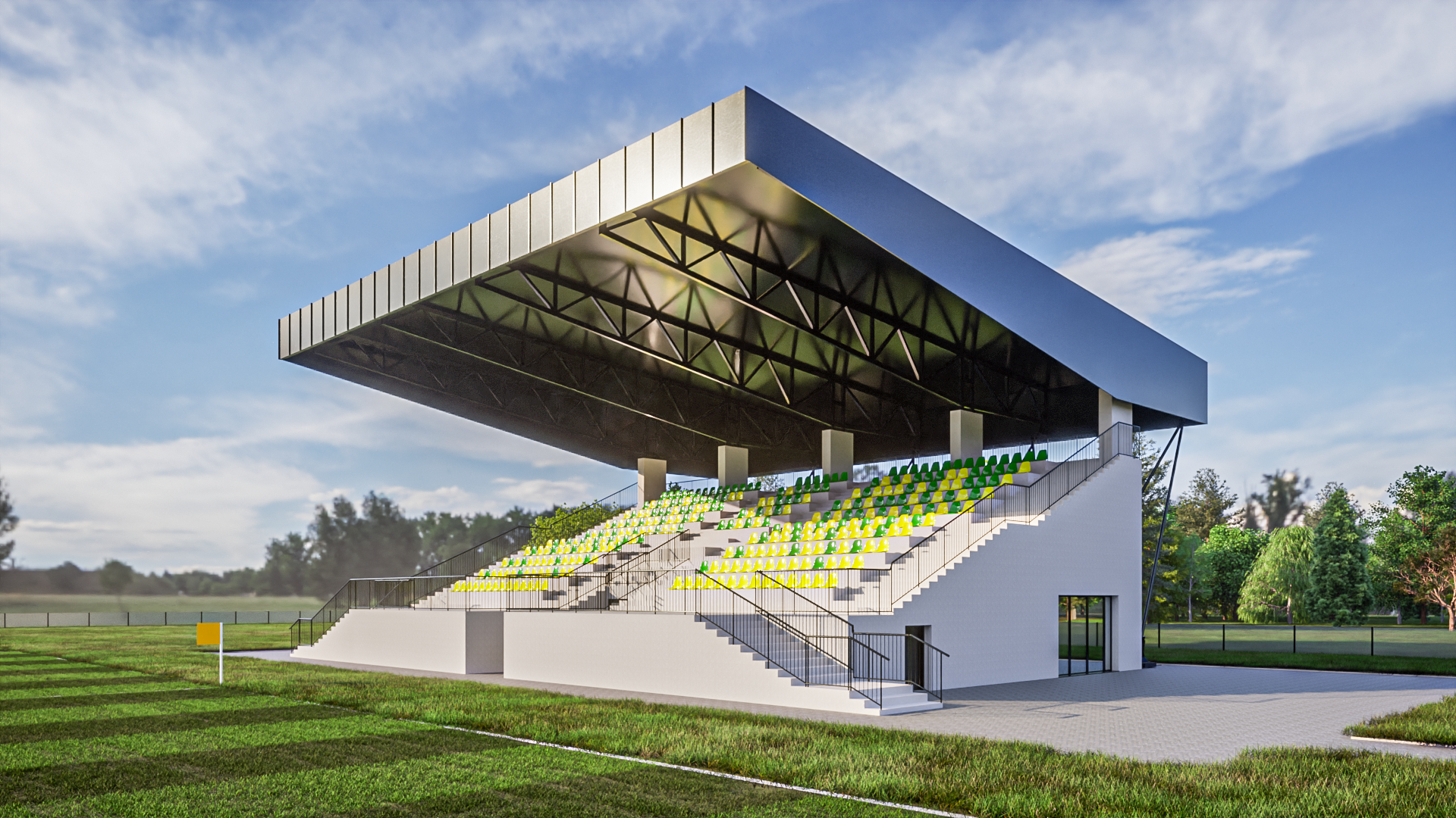 GMINA DRWINIA. W przyszłym roku ruszy modernizacja boiska sportowego w Drwini – WIZUALIZACJE
