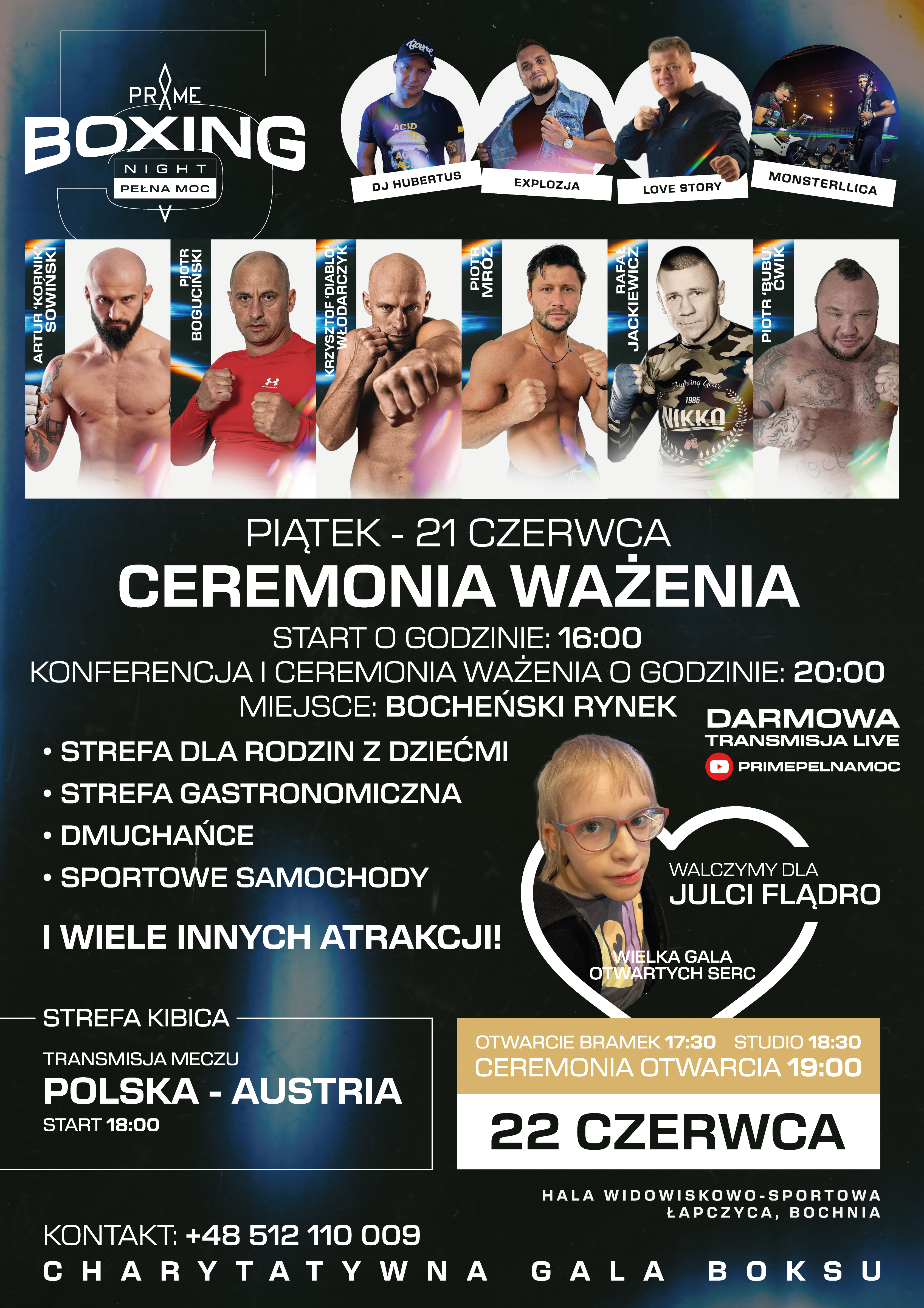 BOCHNIA. Już w najbliższy piątek na Rynku: Strefa Kibica i Ceremonia Ważenia przed Galą Prime Boxing Night Pełna Moc