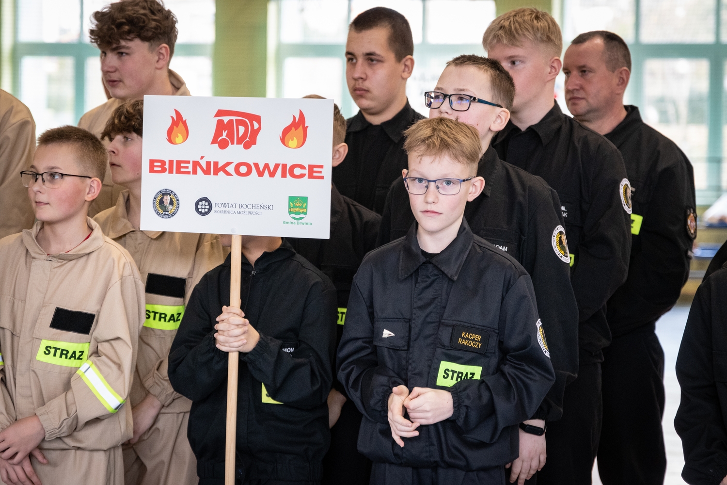 POWIAT BOCHEŃSKI. MDP z Bieńkowic i Mikluszowic zwycięzcami Powiatowych Halowych Zawodów Młodzieżowych Drużyn Pożarniczych [ZDJĘCIA]