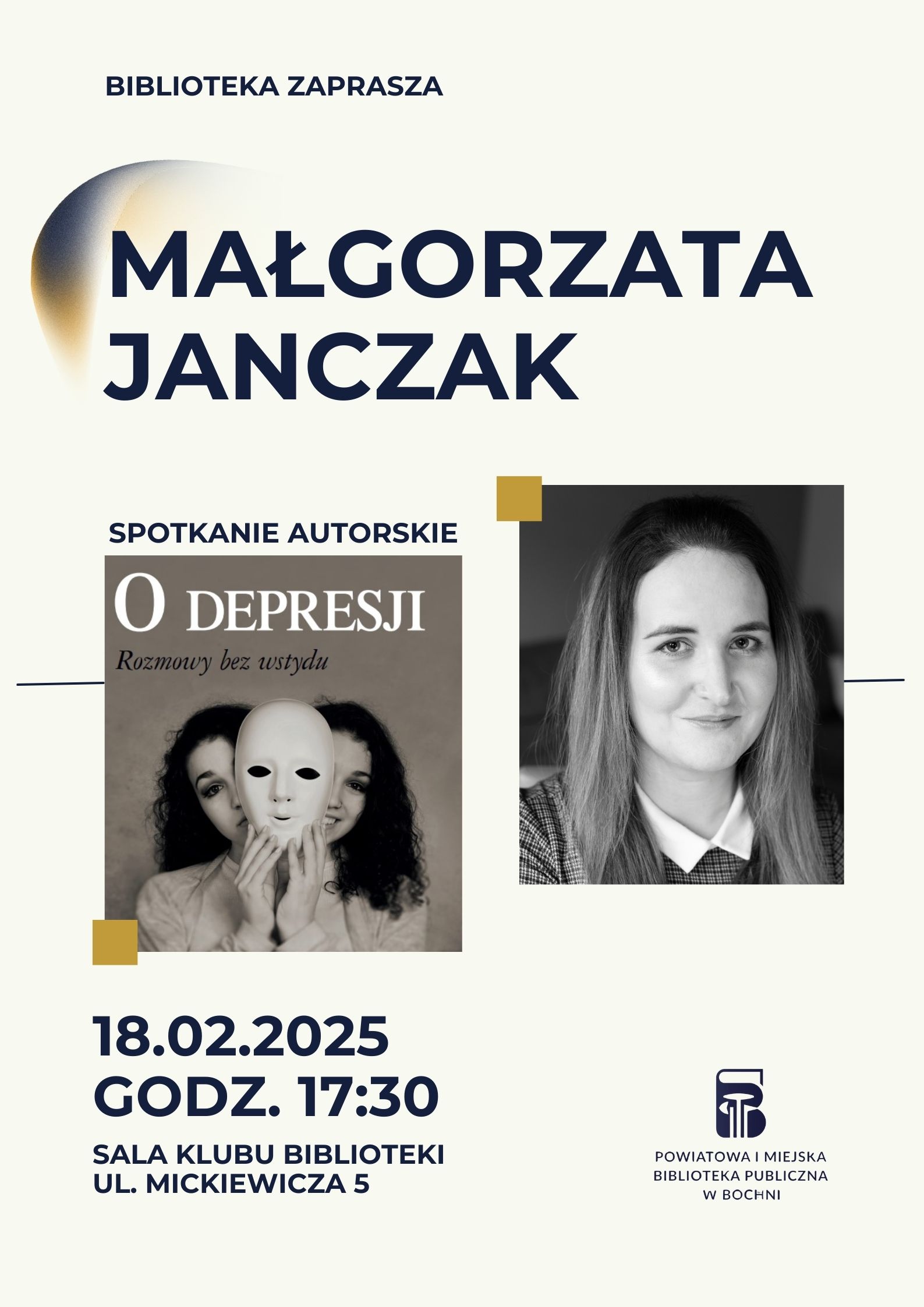 BOCHNIA. We wtorek spotkanie z Małgorzatą Janczak autorką książki „O depresji. Rozmowy bez wstydu”