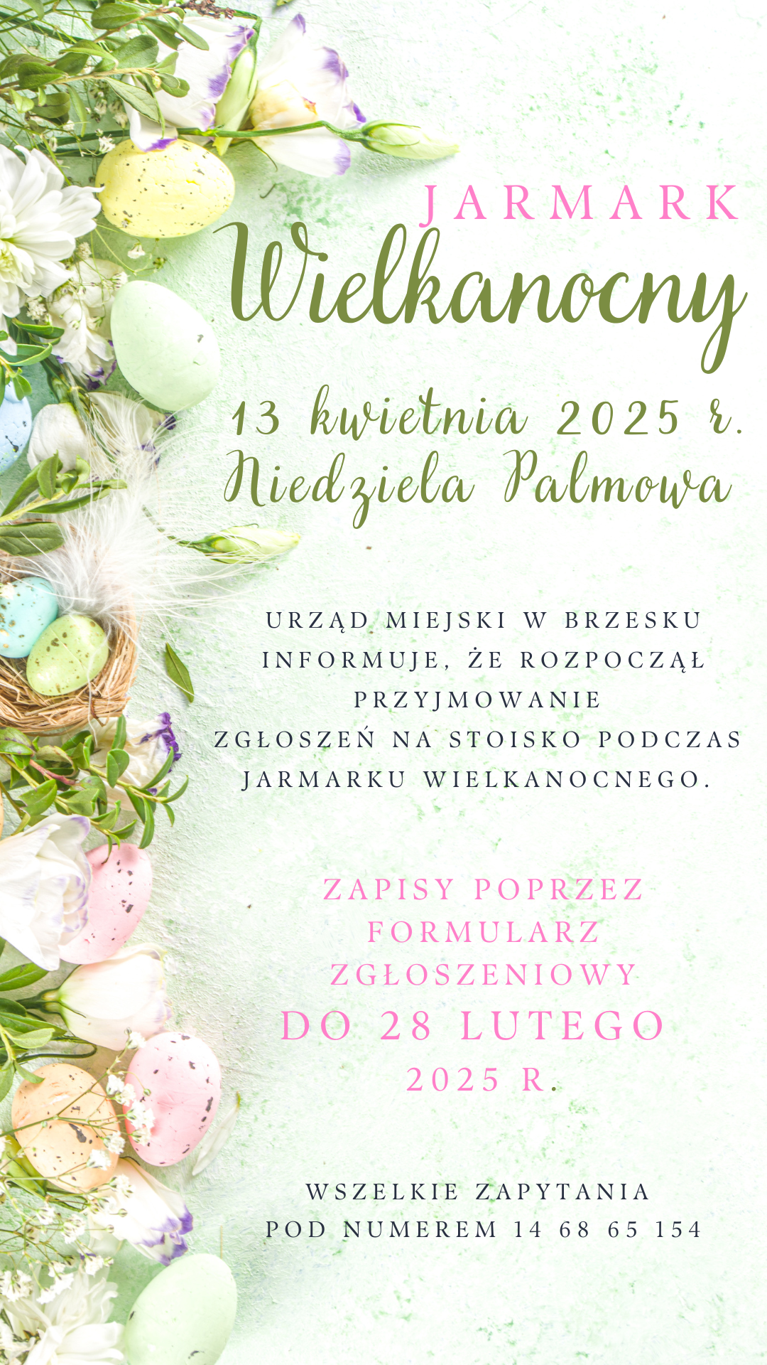 BRZESKO. Jarmark Wielkanocny – ruszyły zapisy wystawców