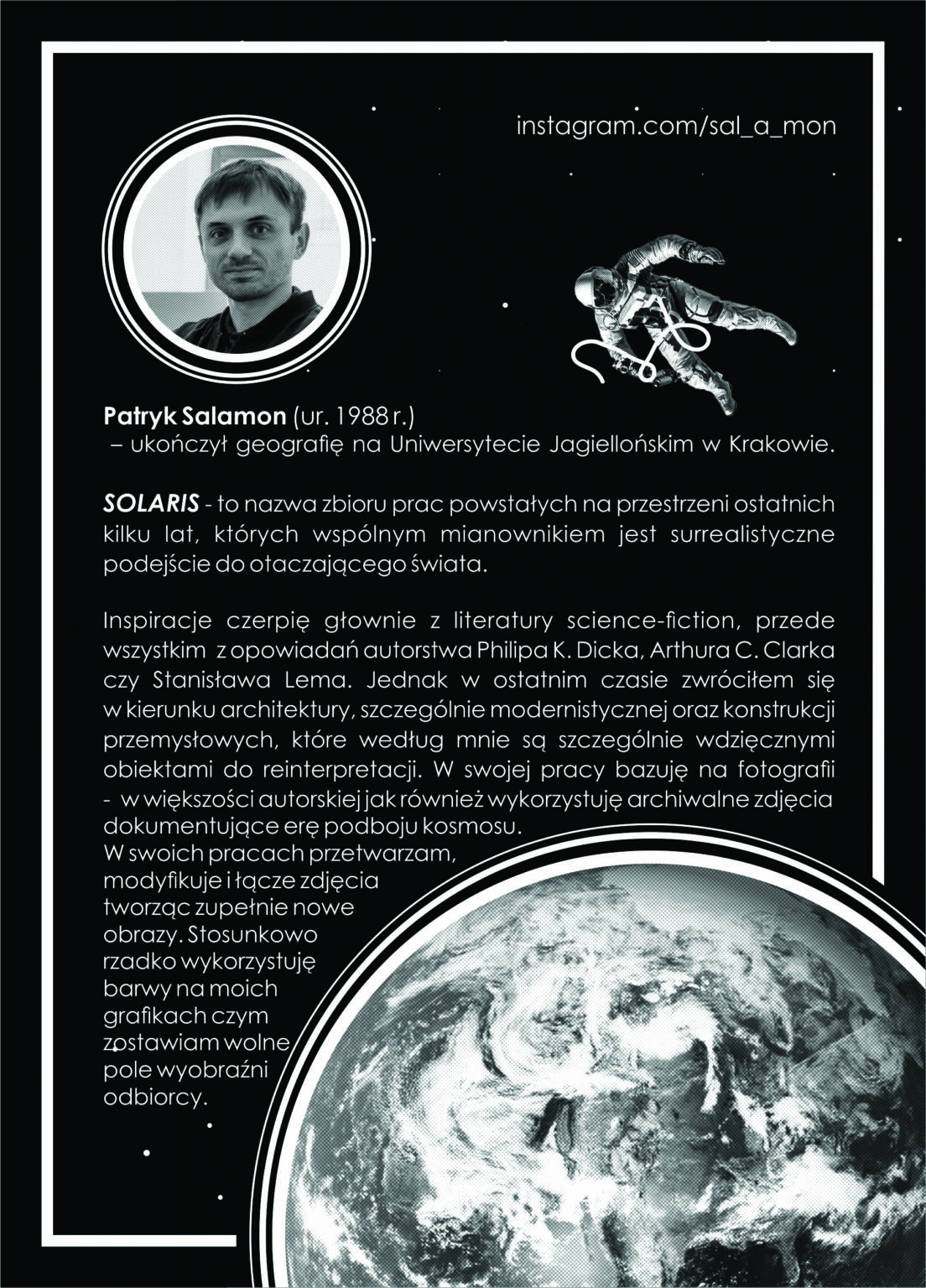 BOCHNIA. W sobotę otwarcie wystawy grafik cyfrowych Patryka Salamona