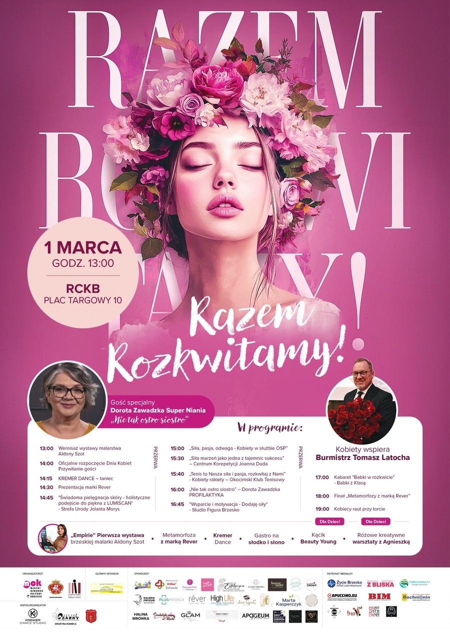 BRZESKO. Jutro „Razem Rozkwitamy” spotkanie z okazji Dnia Kobiet