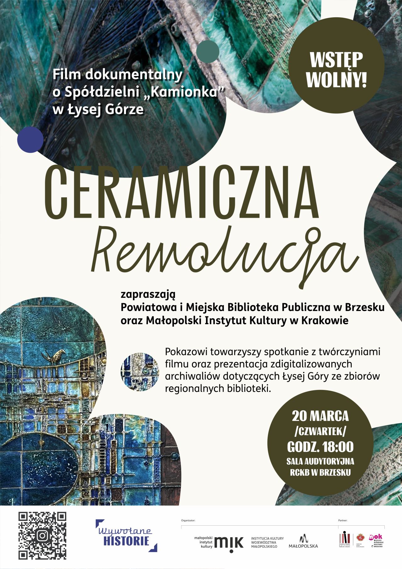 BRZESKO. Pokaz filmu dokumentalnego „Ceramiczna rewolucja” poświęconego łysogórskiej ceramice