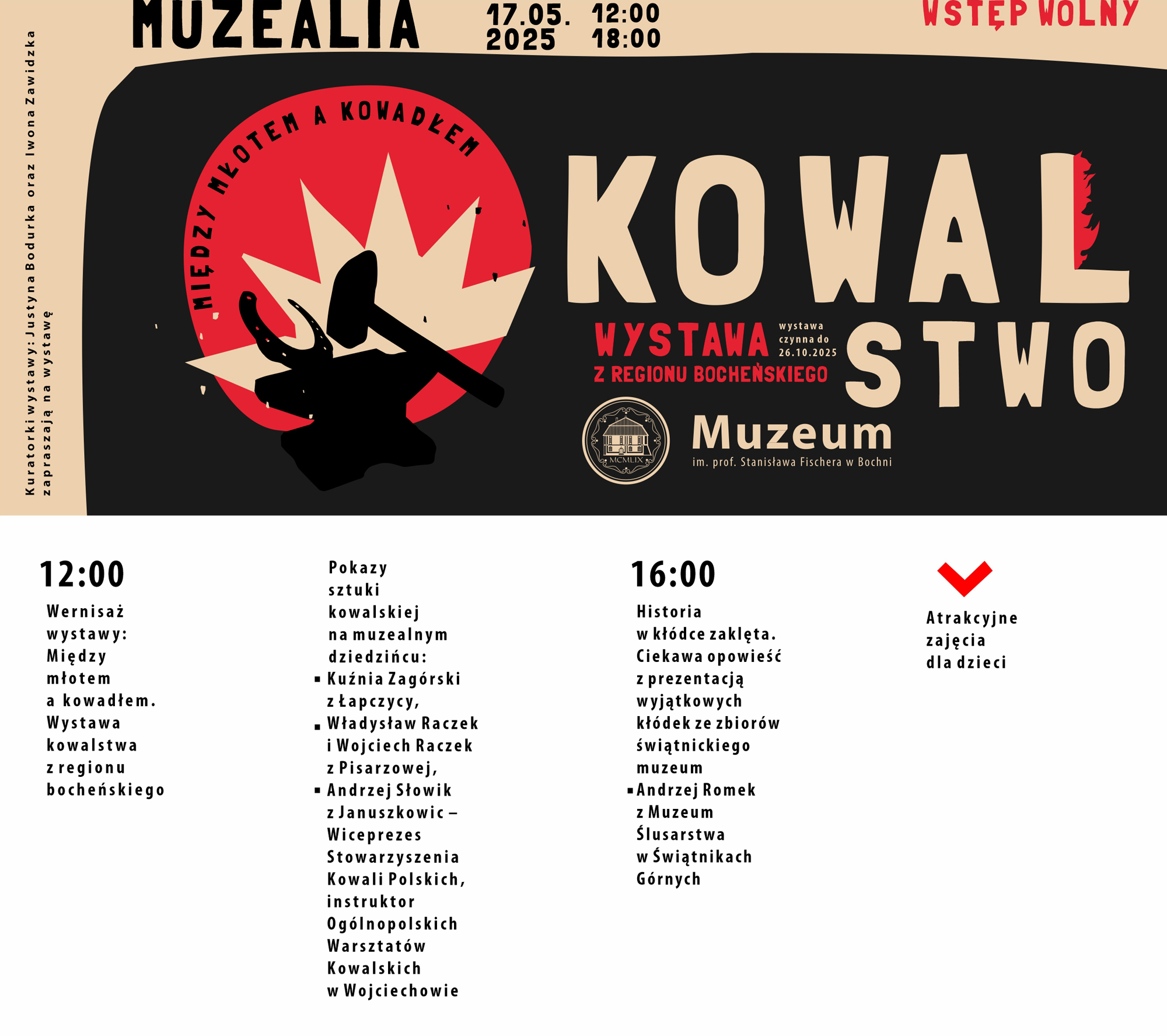 BOCHNIA. W sobotę Muzealia i „Między młotem a kowadłem” – wystawa kowalstwa z regionu bocheńskiego
