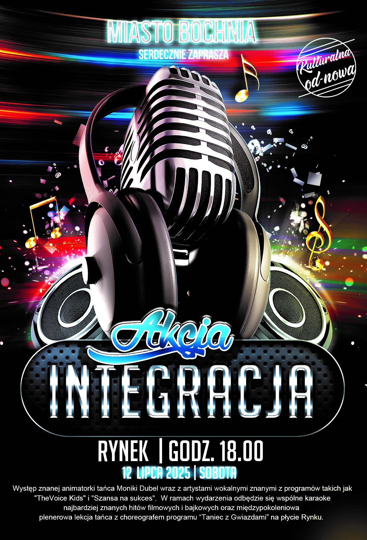 BOCHNIA. W sobotę „Kulturalna Od-nowa”. Na początek plenerowa lekcja taneczna i karaoke