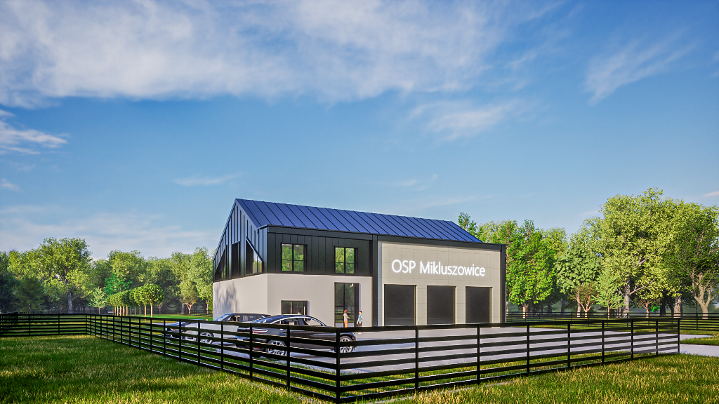 GMINA DRWINIA. Tak będzie się prezentować nowa remiza OSP w Mikluszowicach. Oddanie obiektu zaplanowano za rok