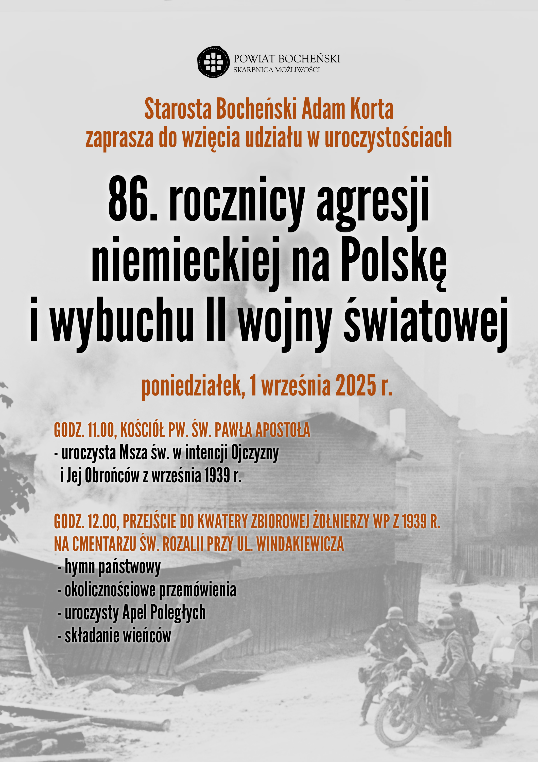 BOCHNIA. Bocheńskie obchody rocznicy wybuchu II Wojny Światowej