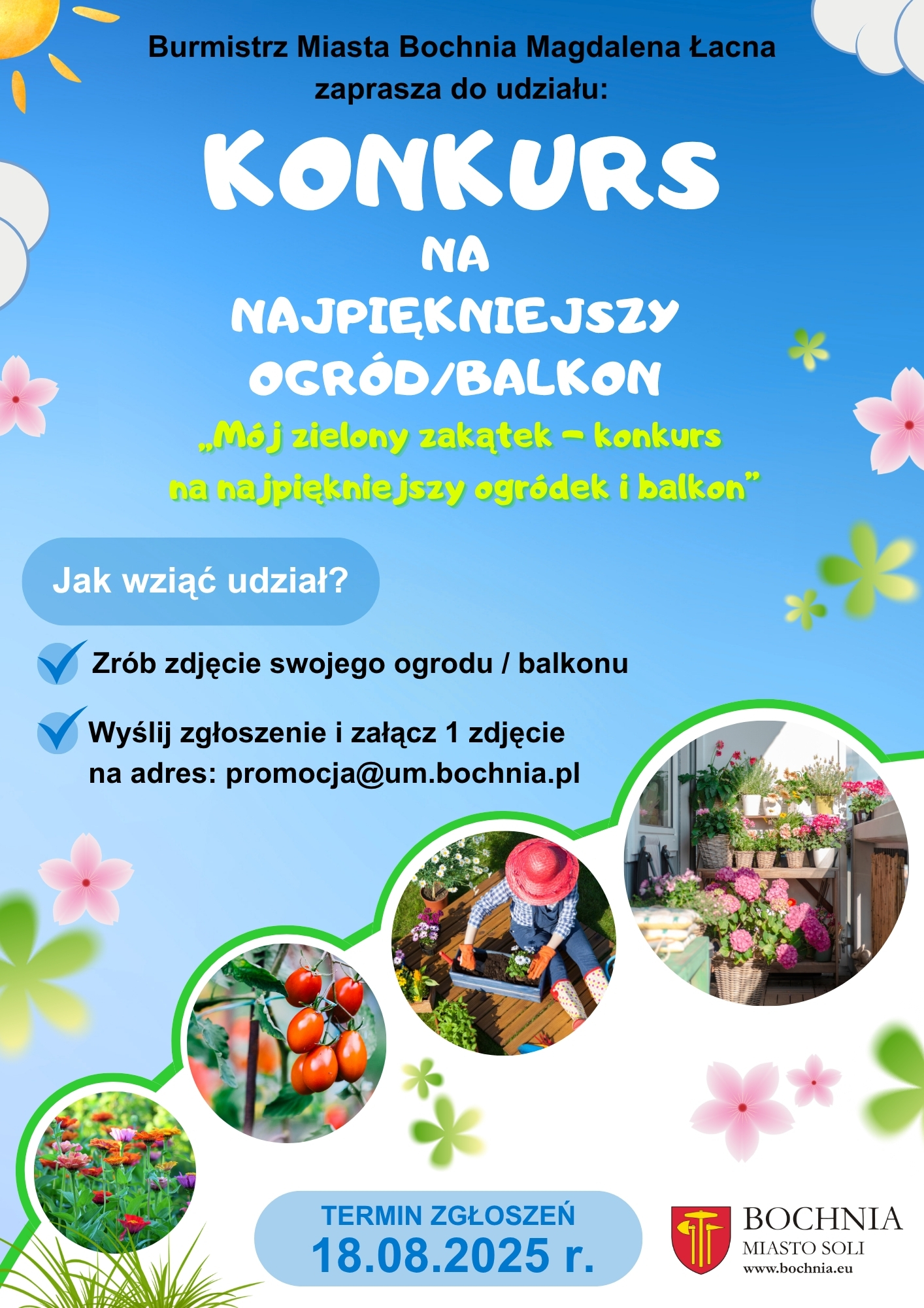 BOCHNIA. Konkurs na najpiękniejszy ogród i balkon w Bochni!