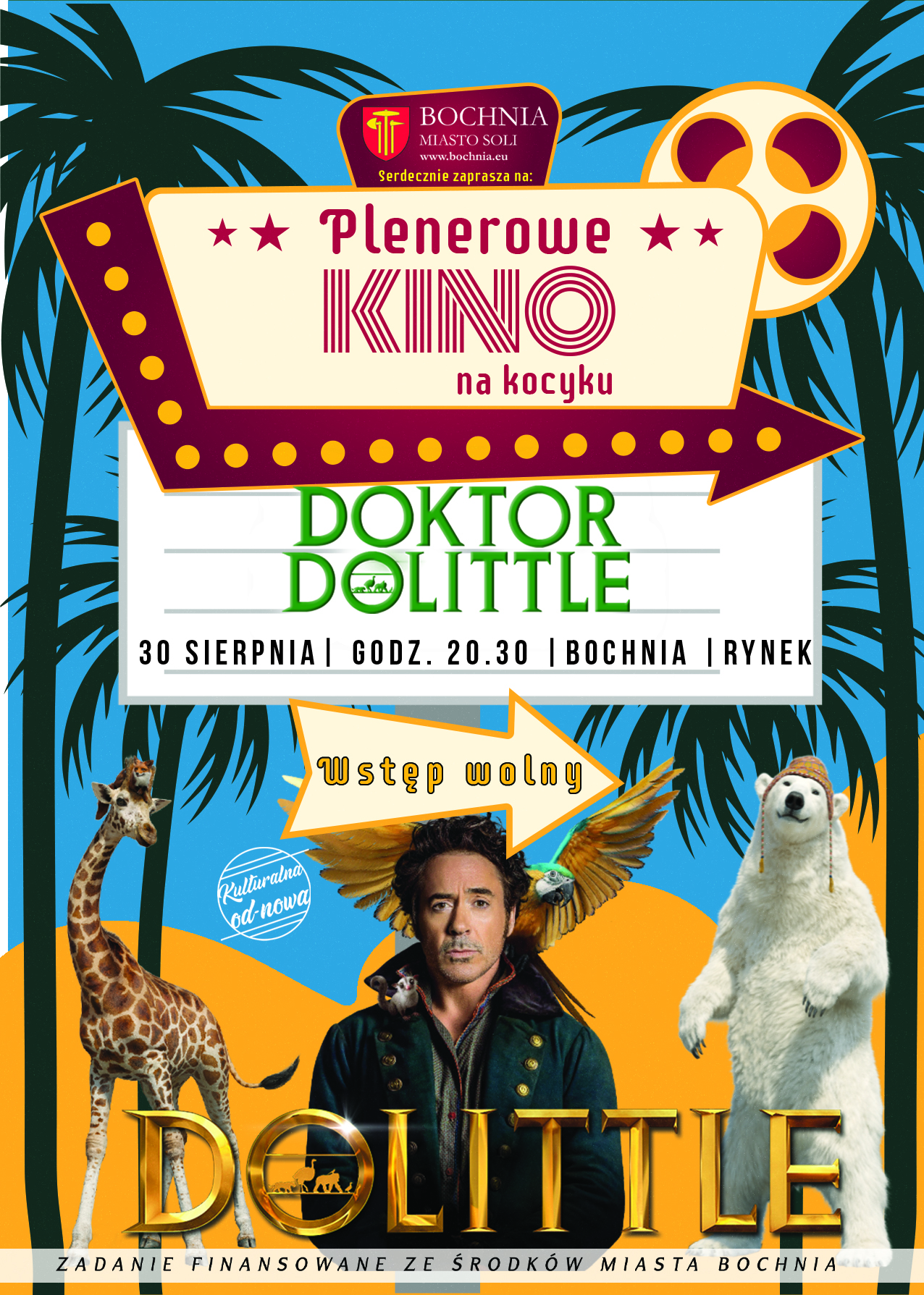 BOCHNIA. W sobotę plenerowe kino na kocyku. Tym razem „Doktor Dolittle”