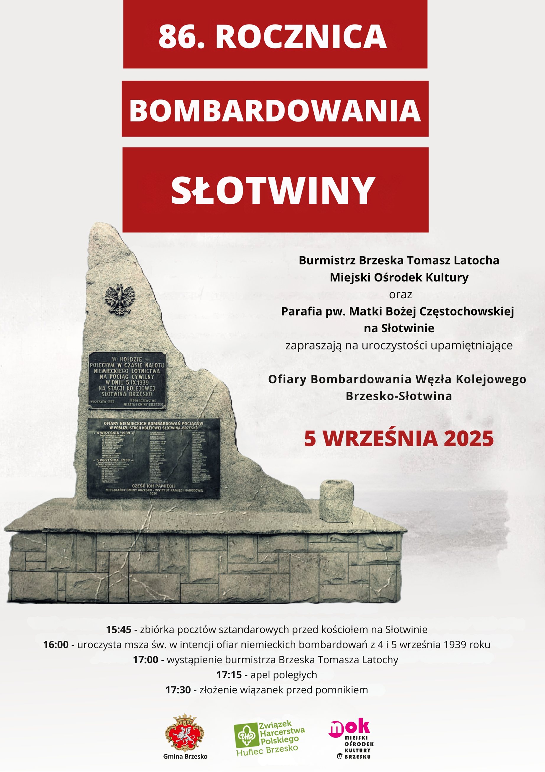 BRZESKO. 86. rocznica bombardowania węzła kolejowego Brzesko-Słotwina