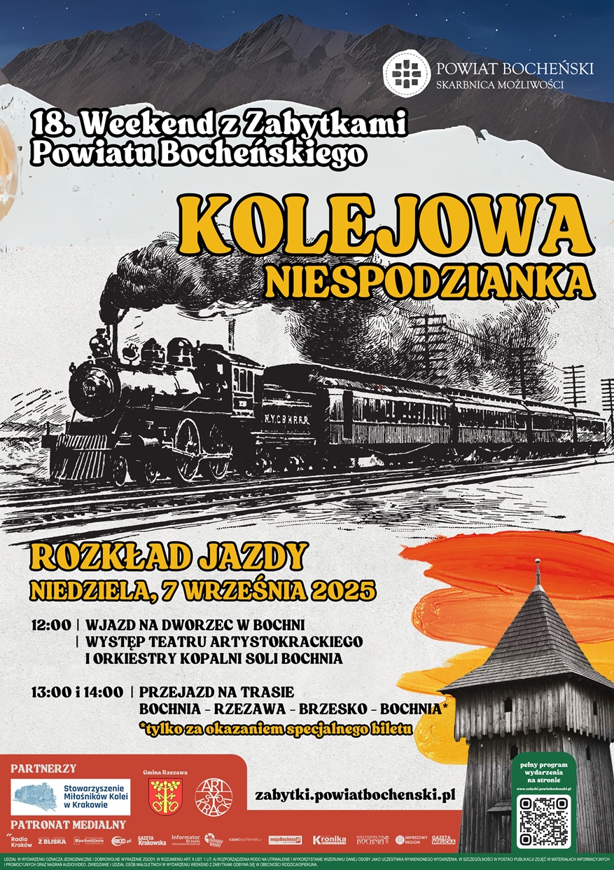 POWIAT BOCHEŃSKI. Kolejowa niespodzianka na 170-lecie pierwszego pociągu w Bochni [WIDEO]