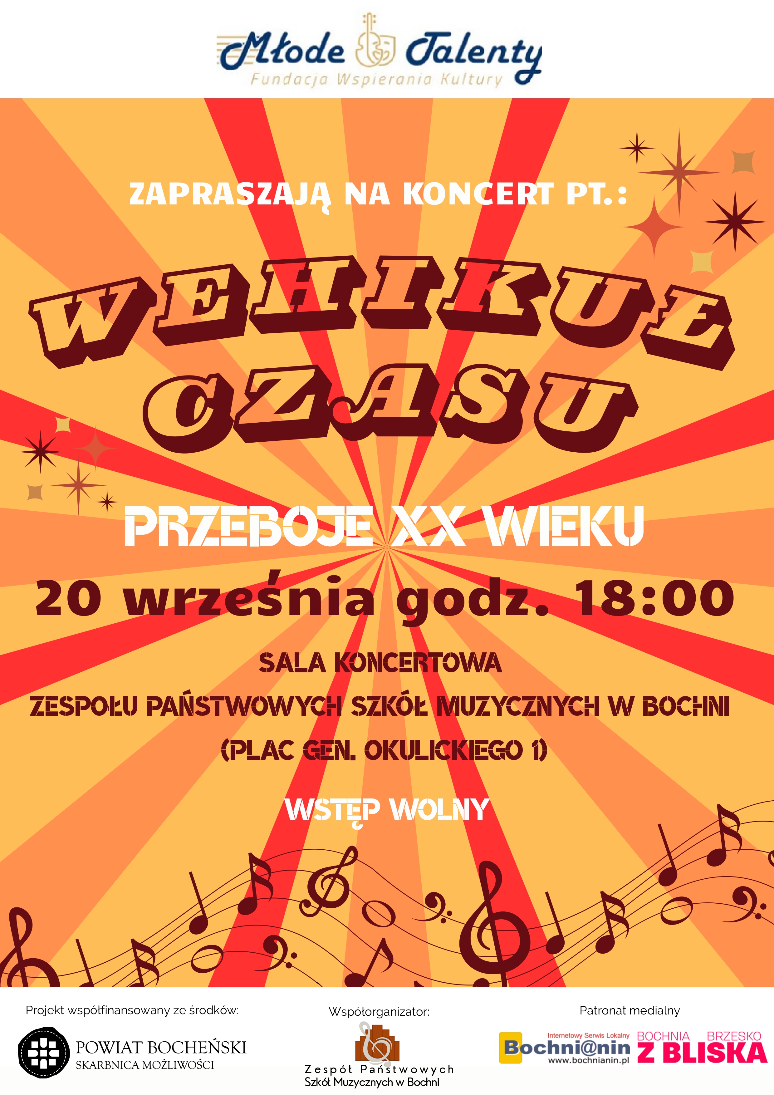 BOCHNIA. W sobotę koncert artystów Fundacji Wspierania Kultury „Młode Talenty”