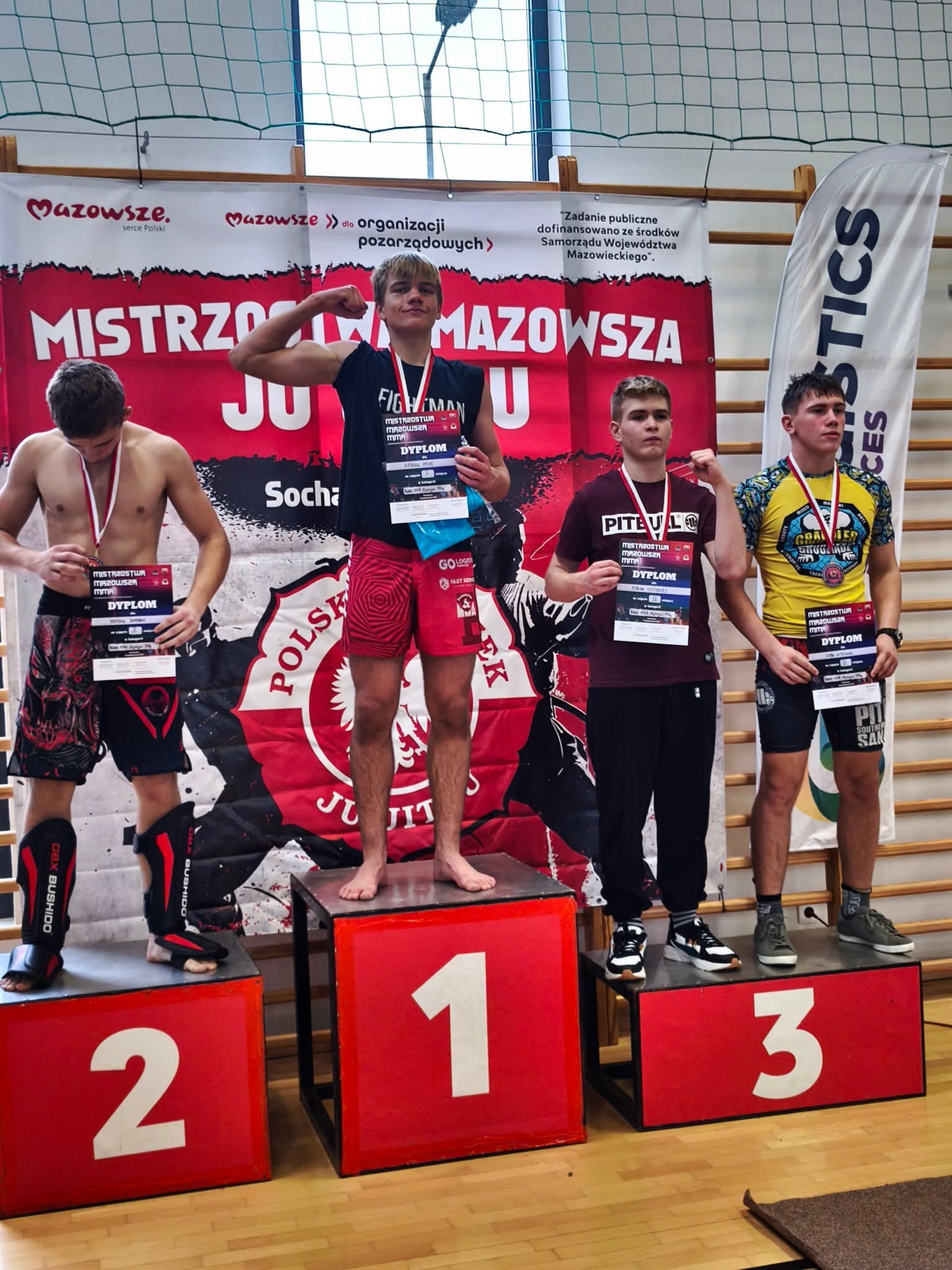 BOCHNIA. Trzy medale dla Fightmana na Mistrzostwach Mazowsza Ju-Jitsu Gi i No Gi