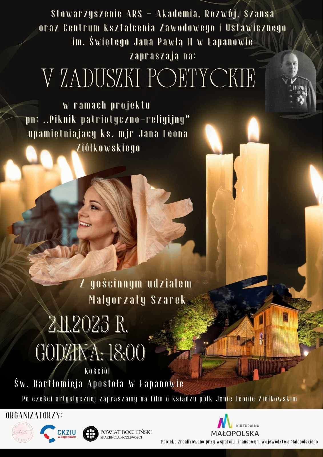 ŁAPANÓW. W niedzielę V Zaduszki Poetyckie