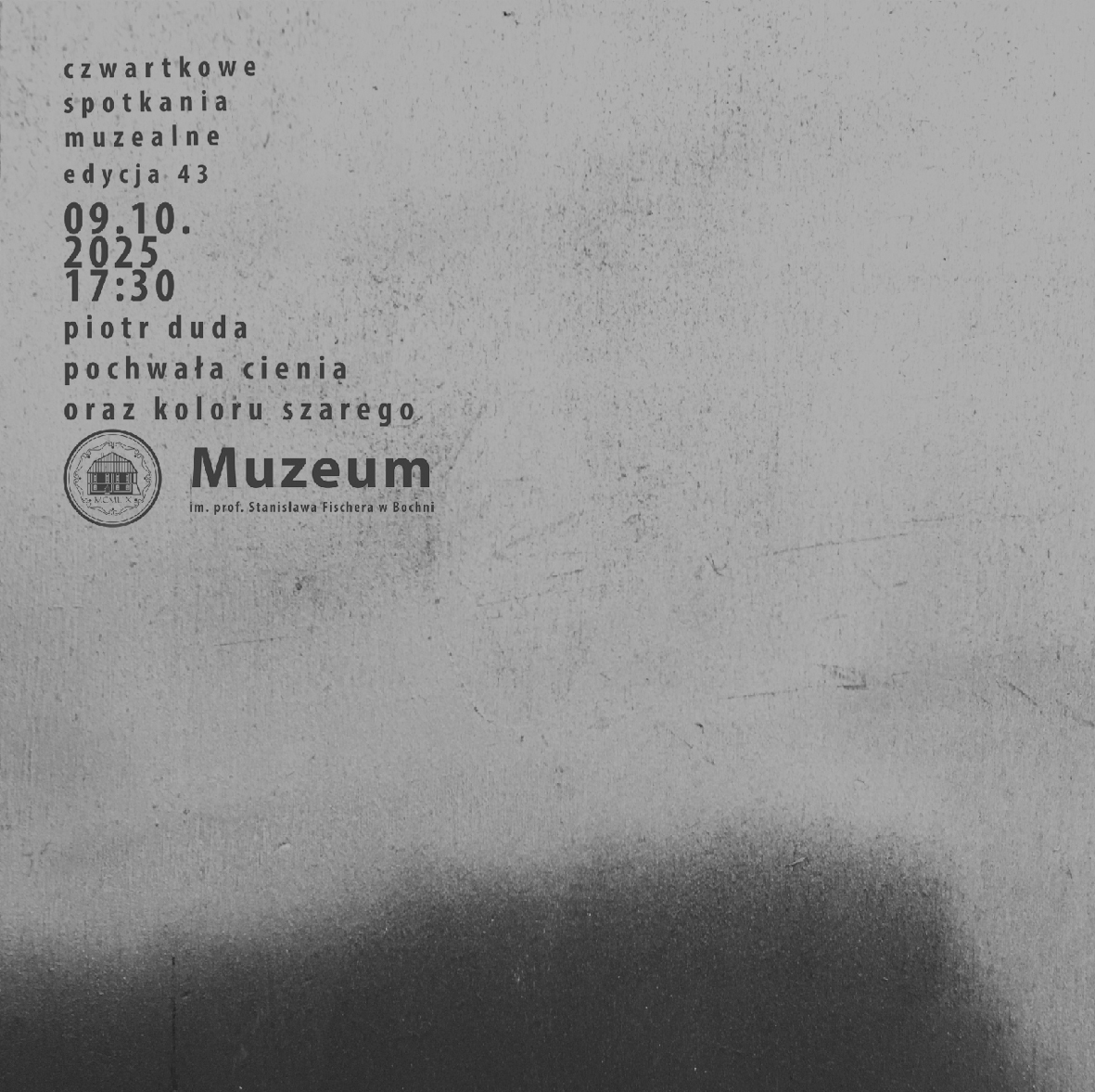 BOCHNIA. W czwartek w muzeum spotkanie „Pochwała cienia oraz koloru szarego”