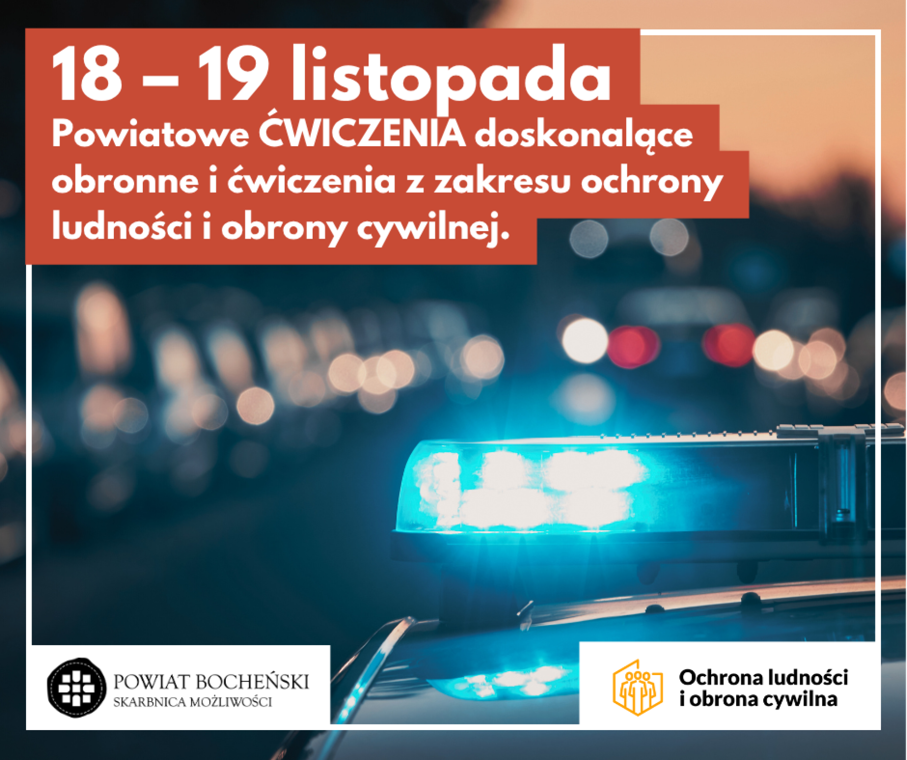 POWIAT BOCHEŃSKI. W środę zawyją syreny – powiatowe ćwiczenia obronne oraz z zakresu ochrony ludności