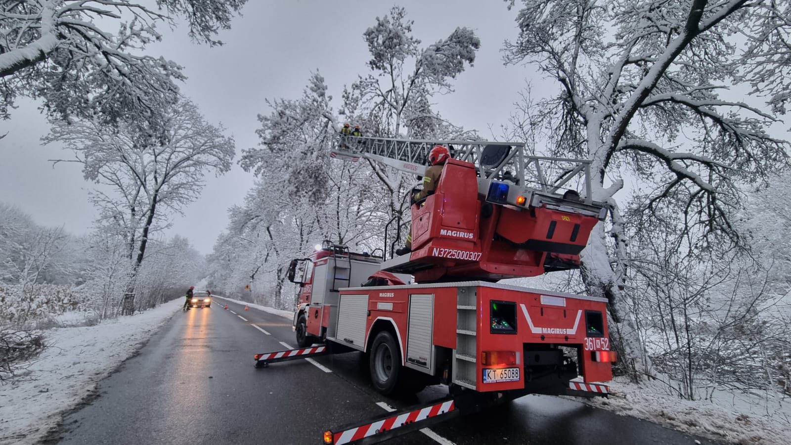 MAŁOPOLSKA. Po śnieżnym weekendzie strażacy interweniowali 1300 razy, w tym na Bocheńszczyźnie 58, w powiecie brzeskim 47 [ZDJĘCIA]