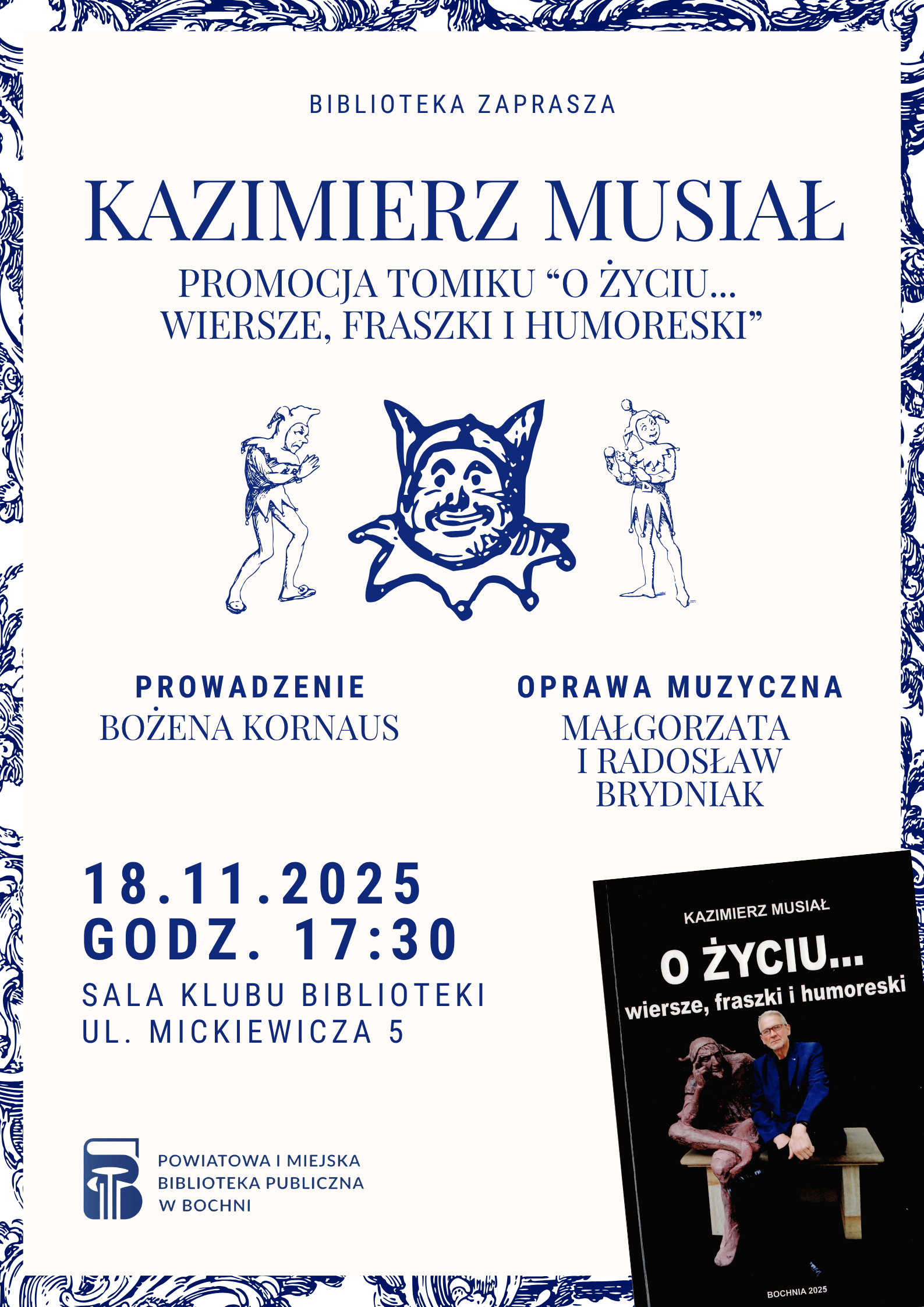 BOCHNIA. We wtorek w bibliotece wieczór poetycki Kazimierza Musiała