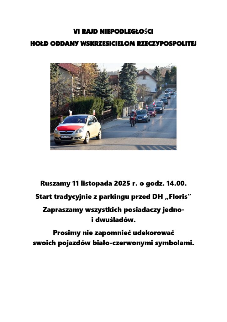 BOCHNIA. We wtorek VI Rajd Niepodległości