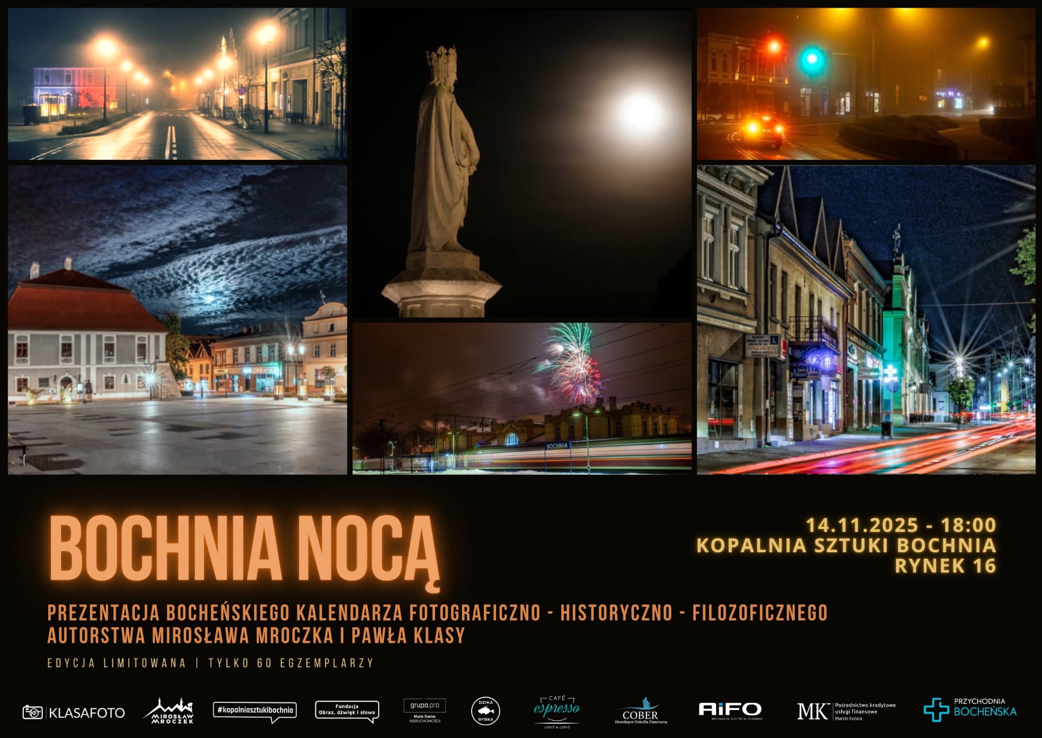 BOCHNIA. W piątek w Kopalni Sztuki Bochnia promocja kalendarza „Bochnia nocą”