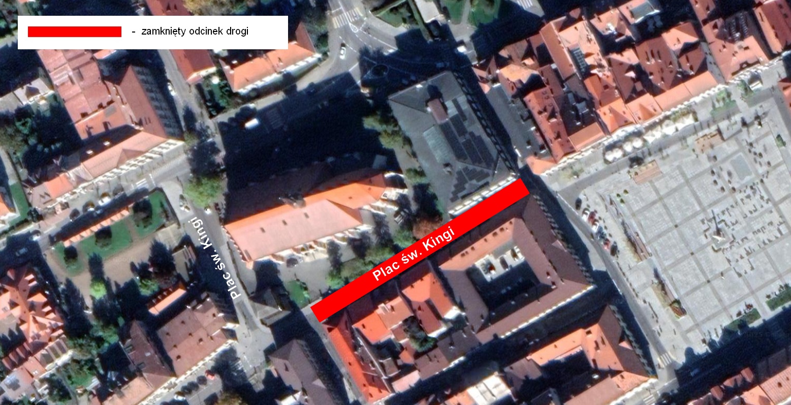 BOCHNIA. Dziś czasowe zamknięcie fragmentu Placu św. Kingi