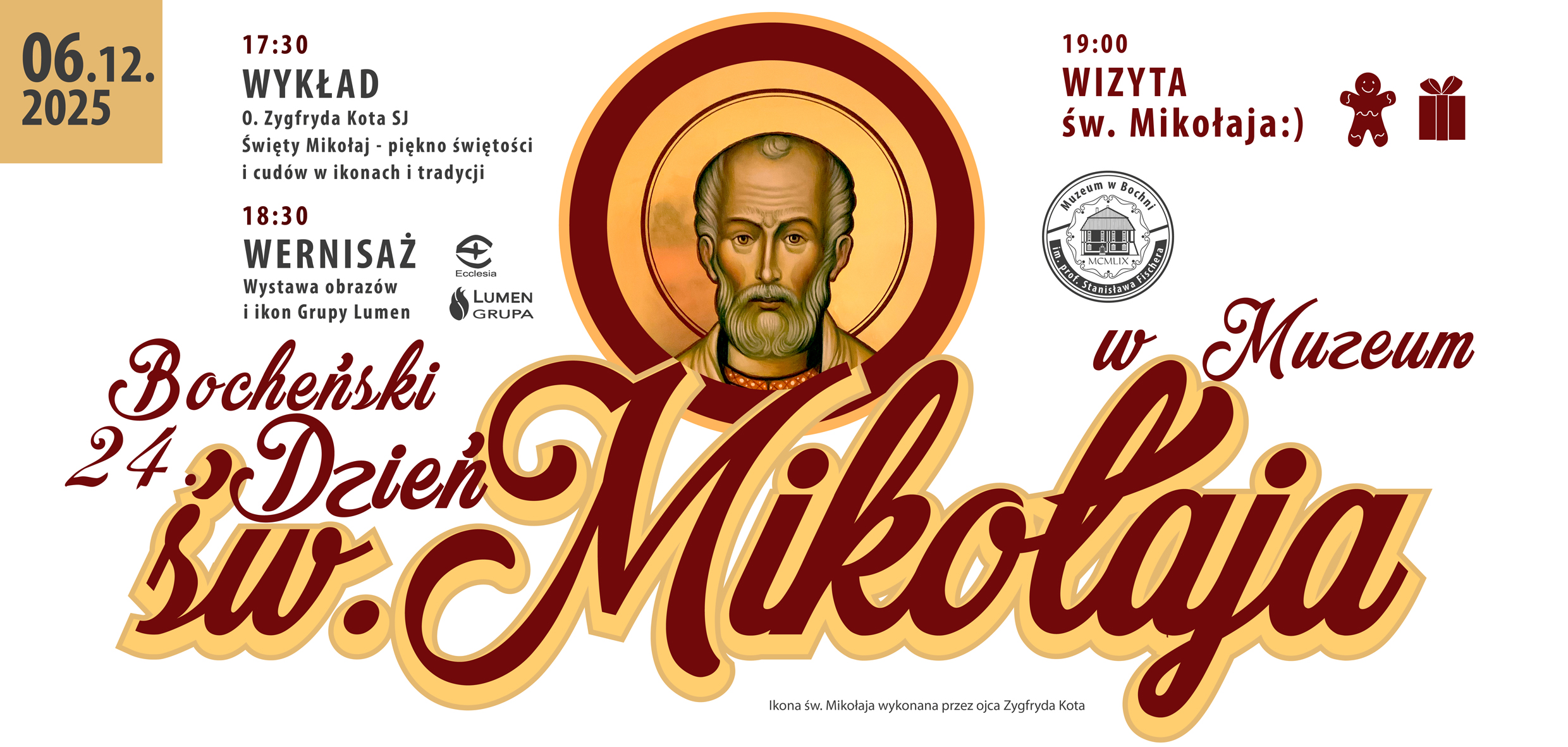 BOCHNIA. W sobotę w muzeum Dzień Świętego Mikołaja – czyli wykład, wernisaż i wizyta świętego!
