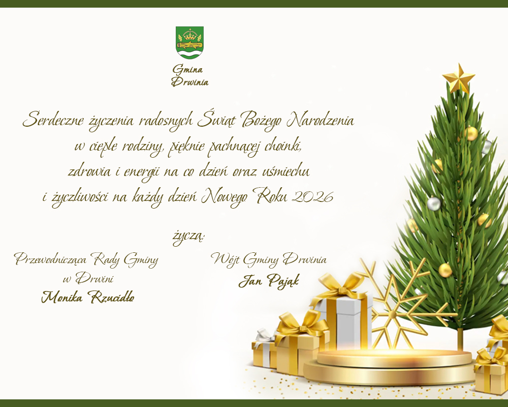 Życzenia Świąteczne od Władz Gminy Drwinia