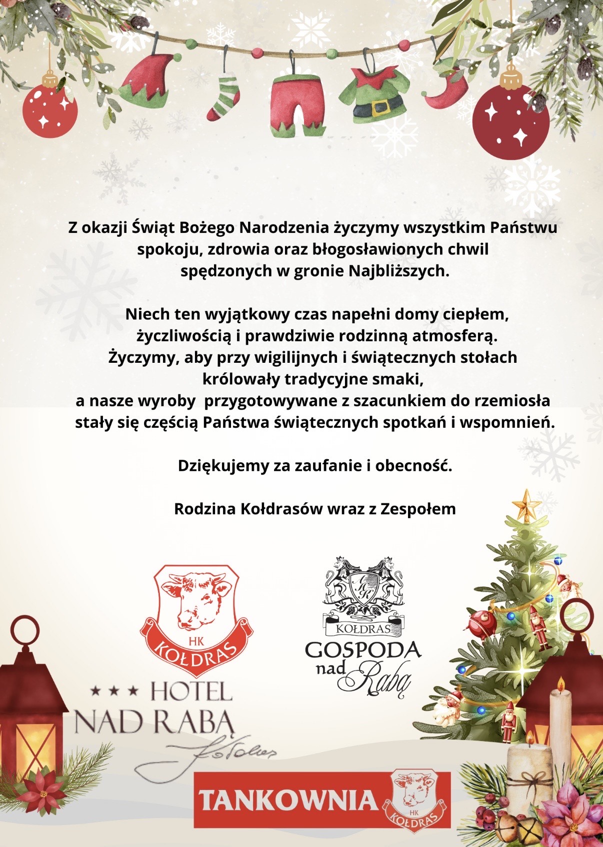 Życzenia Świąteczne od Rodziny Kołdrasów i zespołu