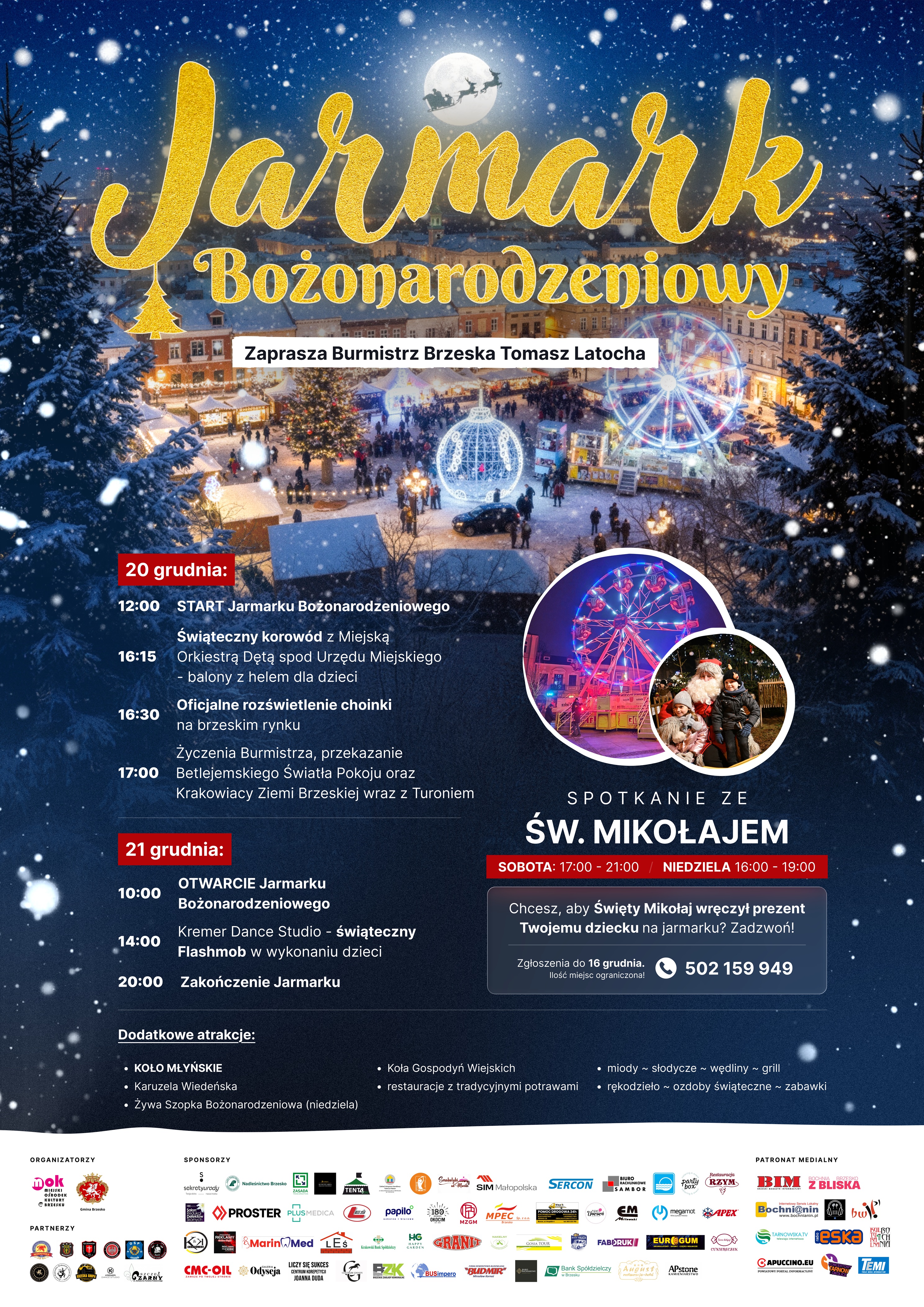 BRZESKO. Jarmark Bożonarodzeniowy – już dziś rezerwujcie sobie czas na to wydarzenie [PROGRAM]