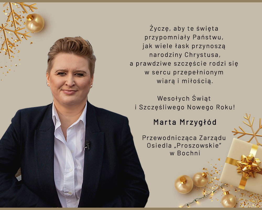 Życzenia Świąteczne od Marty Mrzygłód