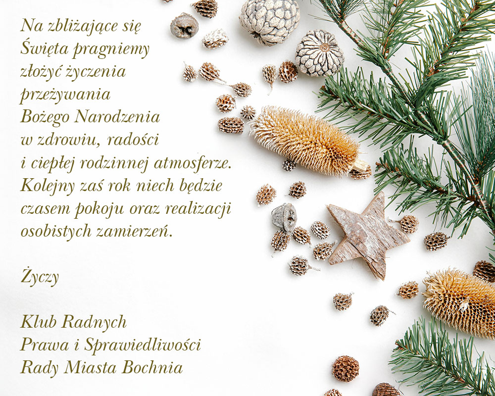Życzenia Świąteczne od Radnych Prawa i Sprawiedliwości Rady Miasta Bochnia