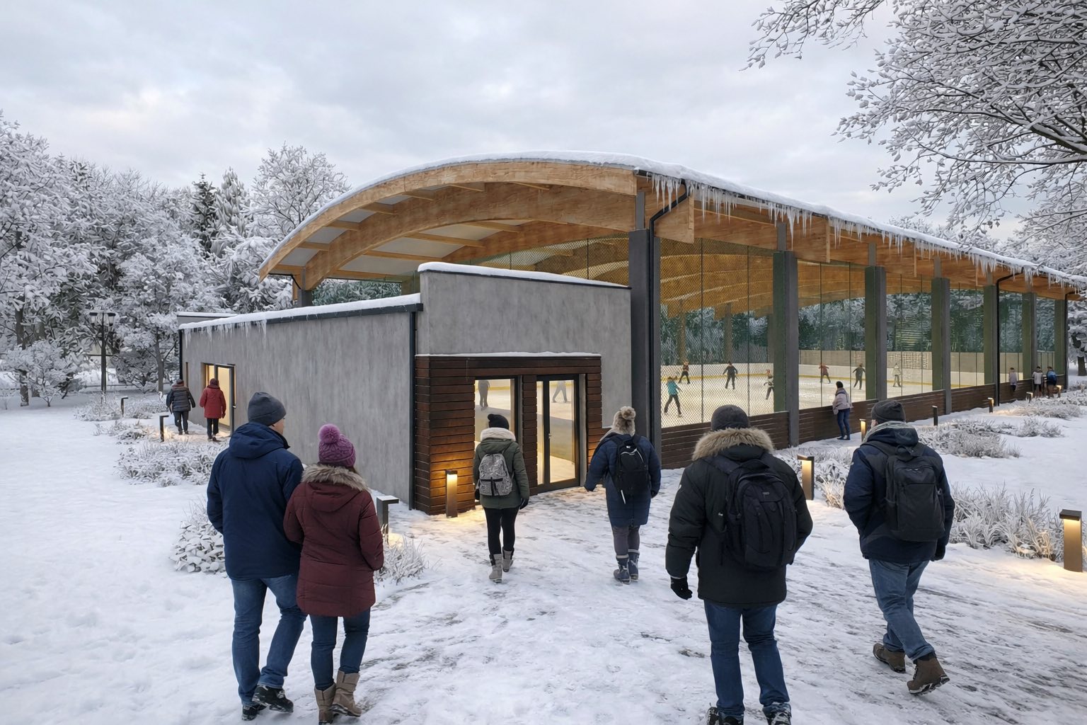 GMINA BOCHNIA. W Proszówkach powstanie lodowisko i kort tenisowy [WIZUALIZACJE]