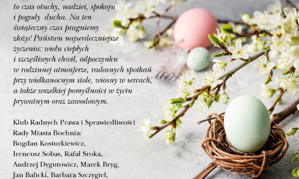 Życzenia świąteczne od Klubu Radnych PiS Rady Miasta Bochnia