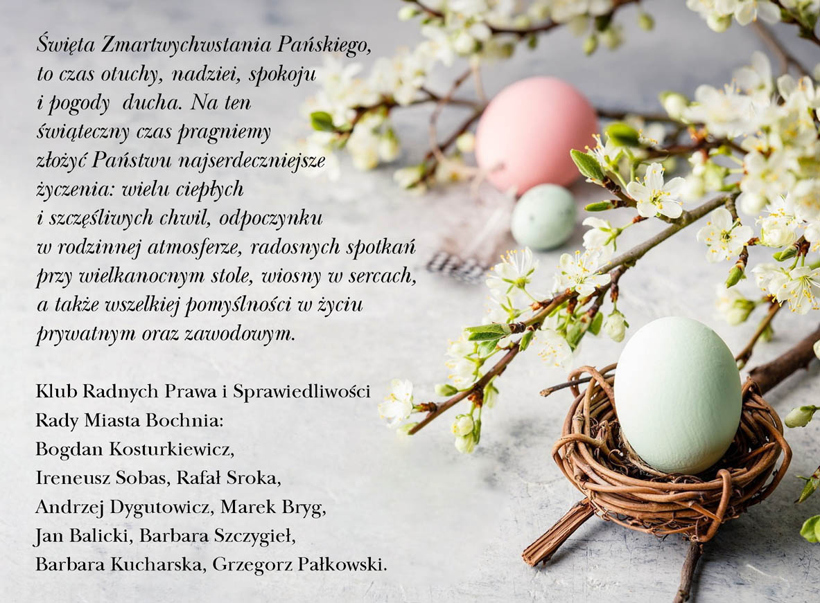 Życzenia świąteczne od Klubu Radnych PiS Rady Miasta Bochnia