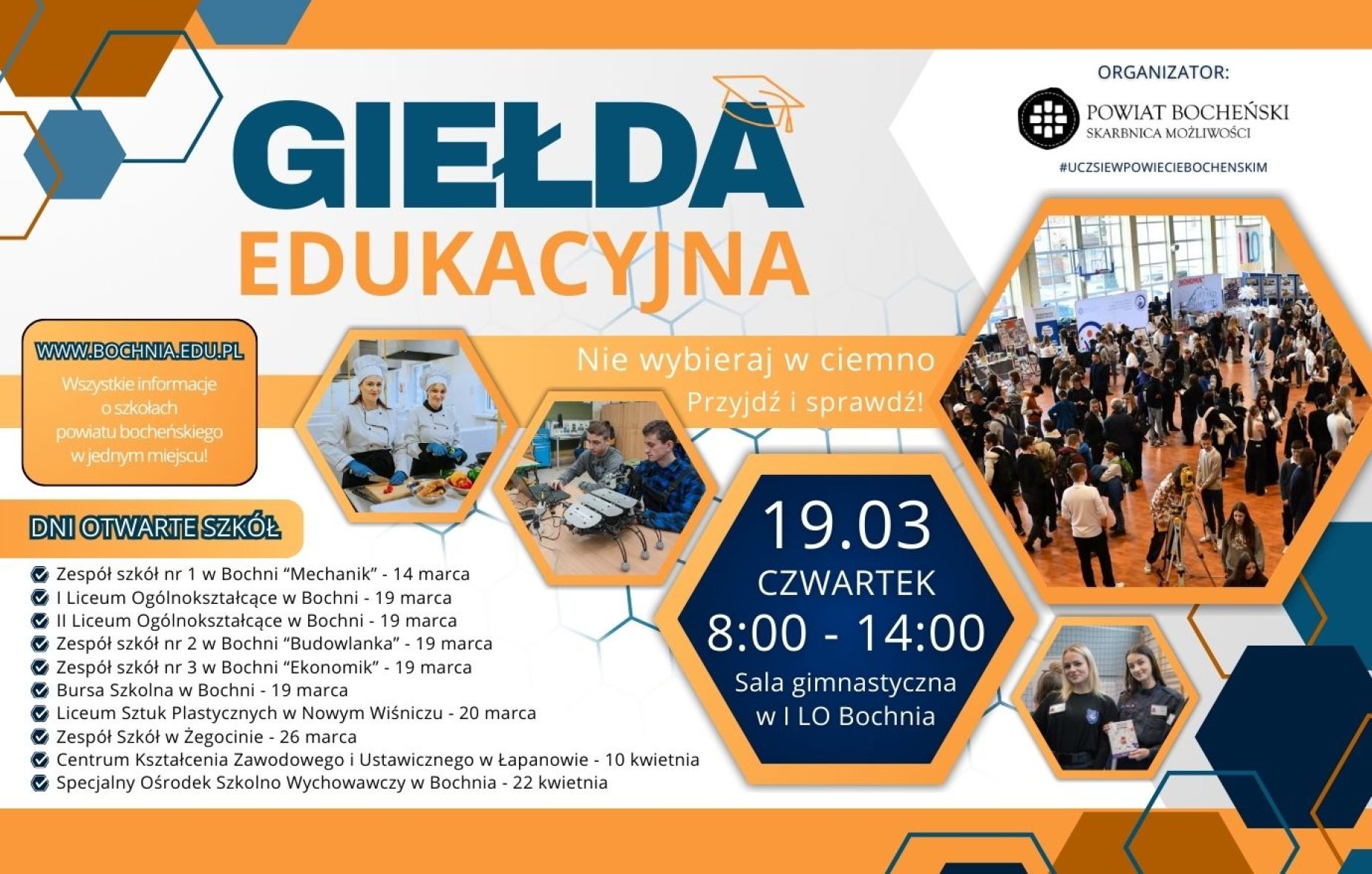 POWIAT BOCHEŃSKI. 19 marca Giełda Edukacyjna w I LO w Bochni