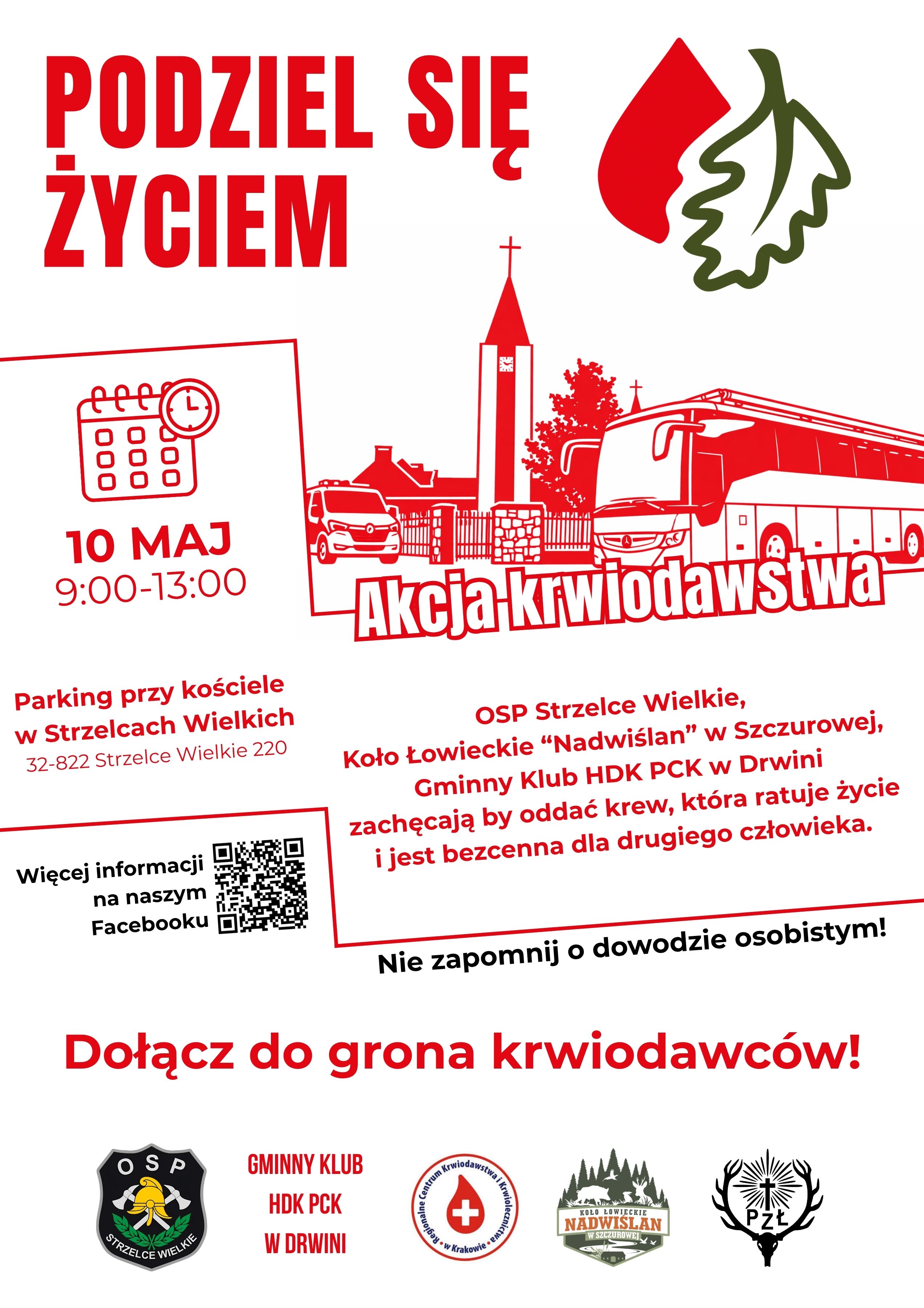 STRZELCE WIELKIE. Podziel się życiem – akcja krwiodawstwa już 10 maja