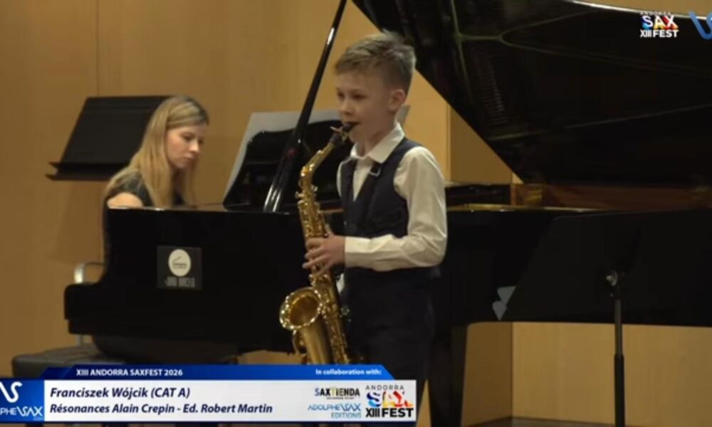 NOWY WIŚNICZ. Franciszek Wójcik zdobył pierwsze miejsce w Międzynarodowym Konkursie Saksofonowym w Andorze