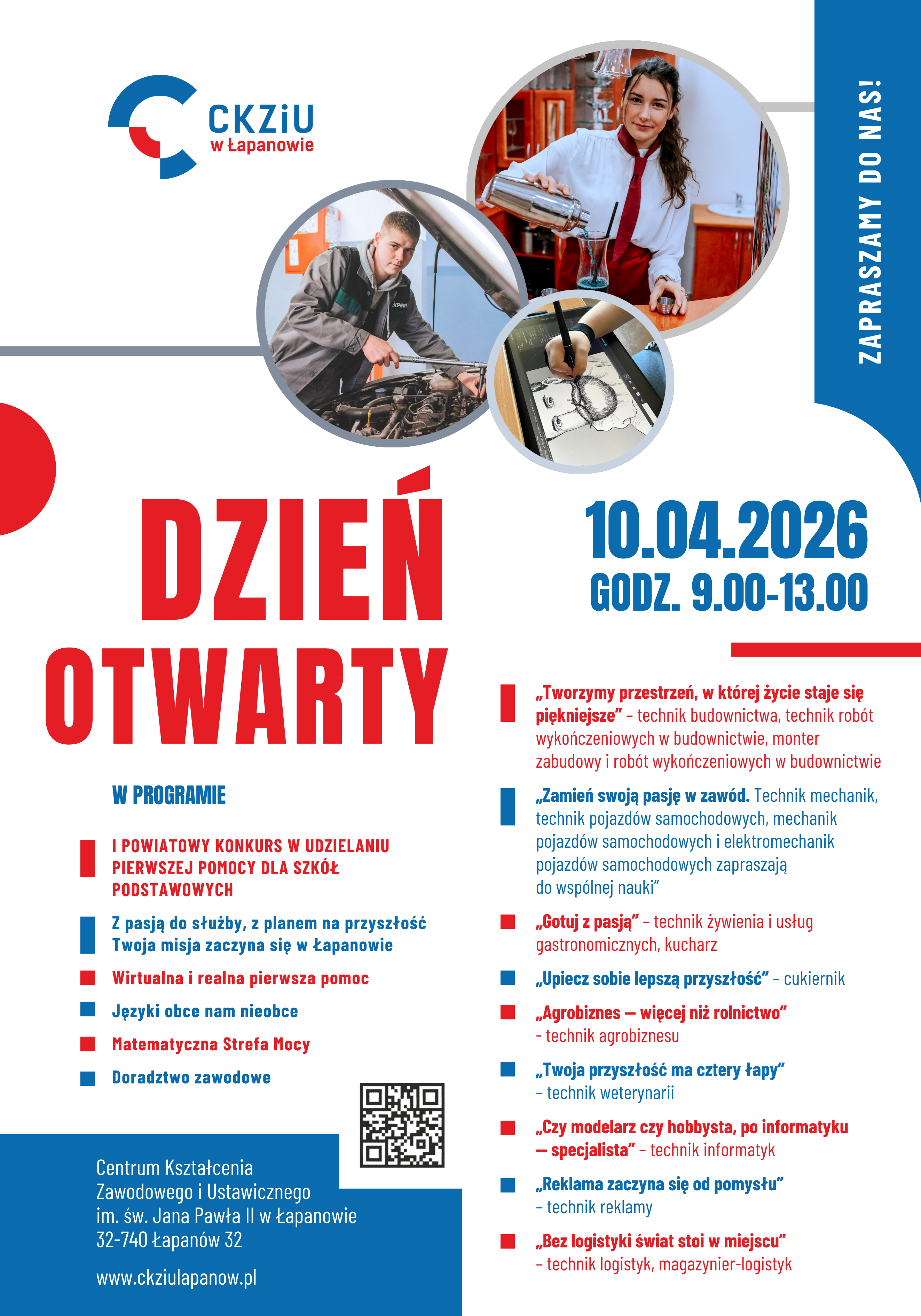 ŁAPANÓW. W piątek Dzień Otwarty w CKZiU i Powiatowy Konkurs w Udzielaniu Pierwszej Pomocy dla Uczniów Szkół Podstawowych