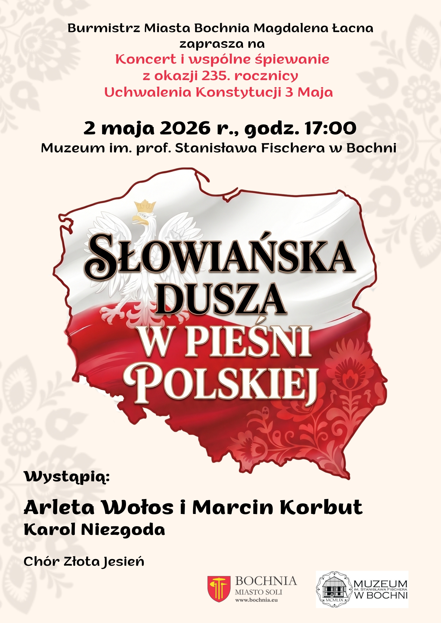 BOCHNIA. „Słowiańska dusza w pieśni polskiej” – koncert w ramach obchodów 235. rocznicy Uchwalenia Konstytucji 3 Maja