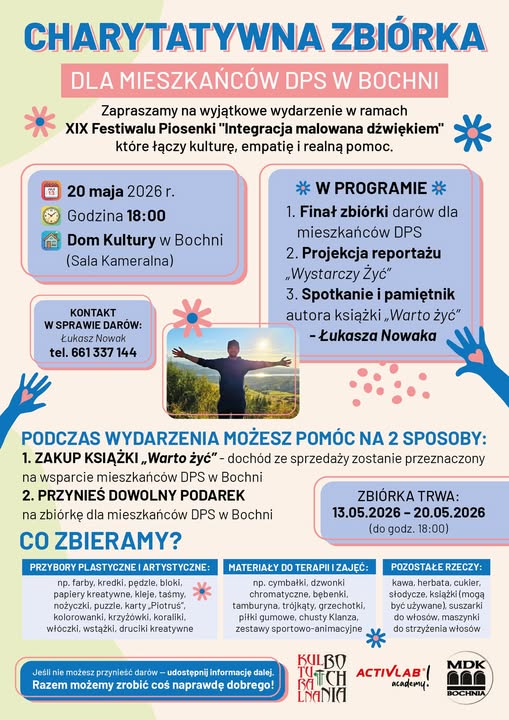 BOCHNIA. Łukasz Nowak organizuje charytatywną zbiórkę dla mieszkańców DPS