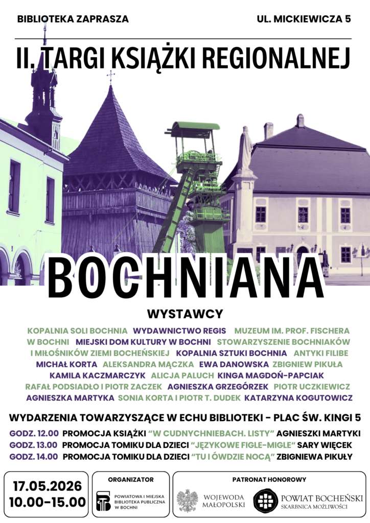 BOCHNIA. W niedzielę II Targi Książki Regionalnej „Bochniana”