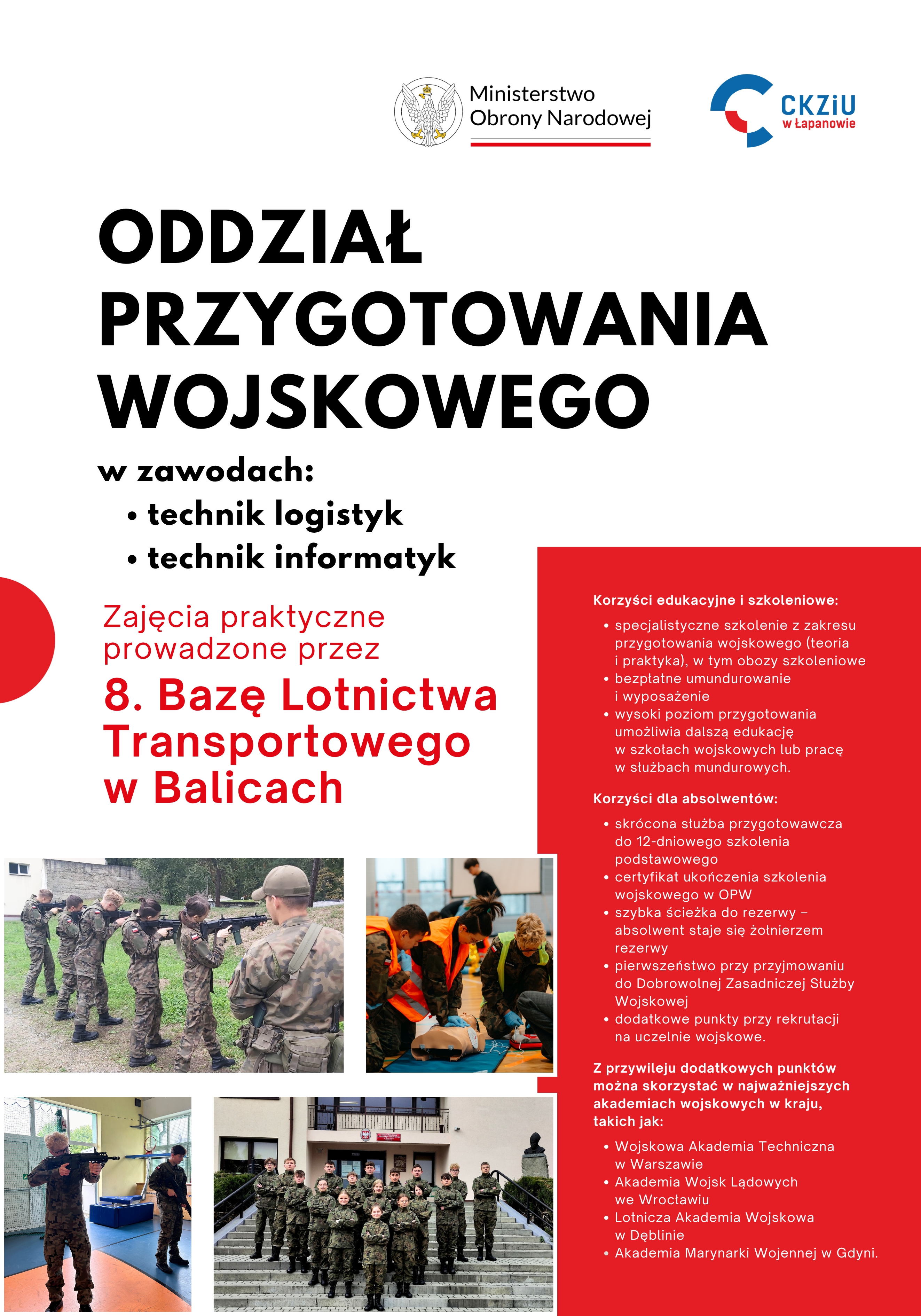 ŁAPANÓW. W CKZiU powstaje Oddział Przygotowania Wojskowego