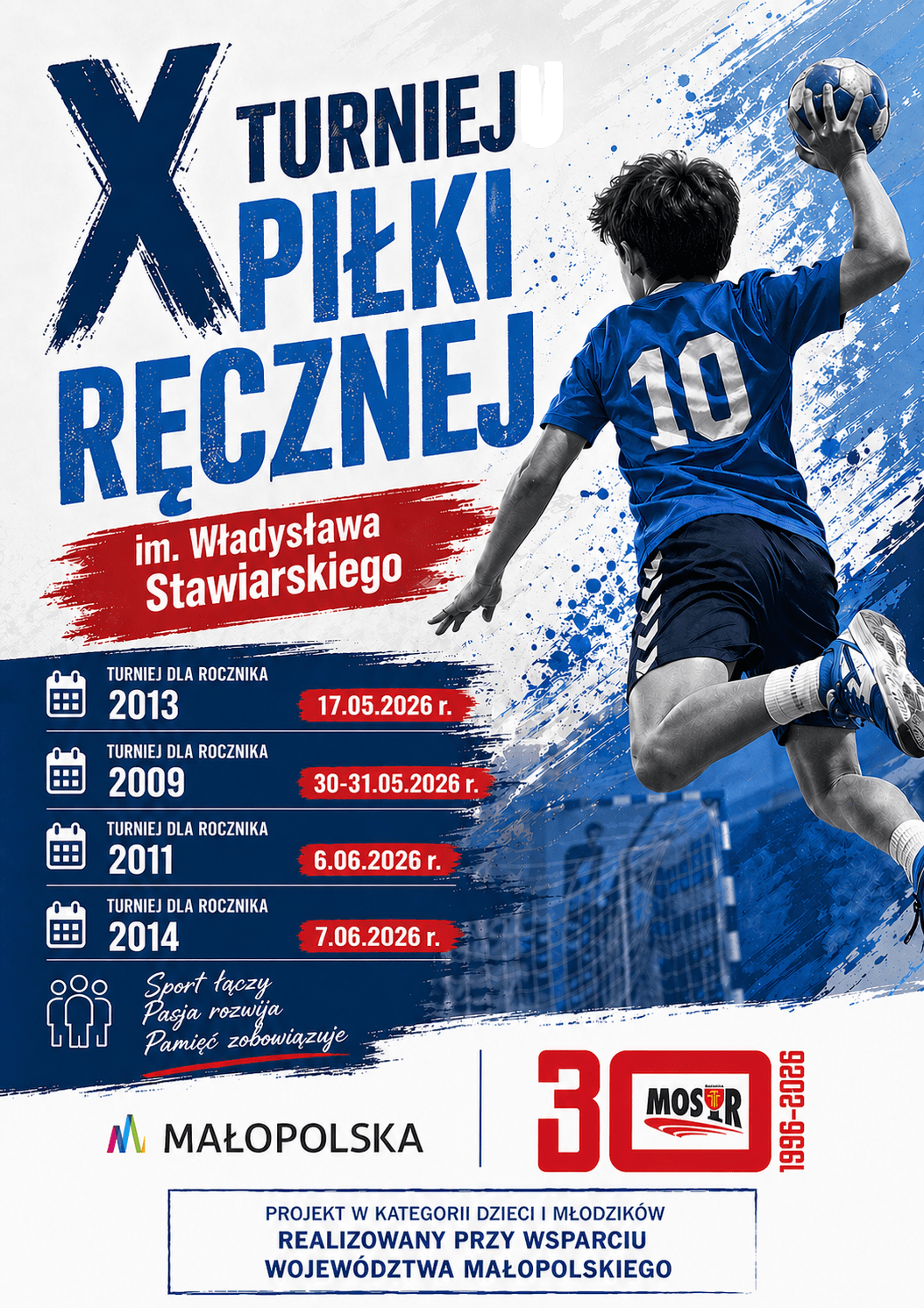 BOCHNIA. Sobota i niedziela X Turniej Piłki manualnej im. W. Stawiarskiego juniorów młodszych