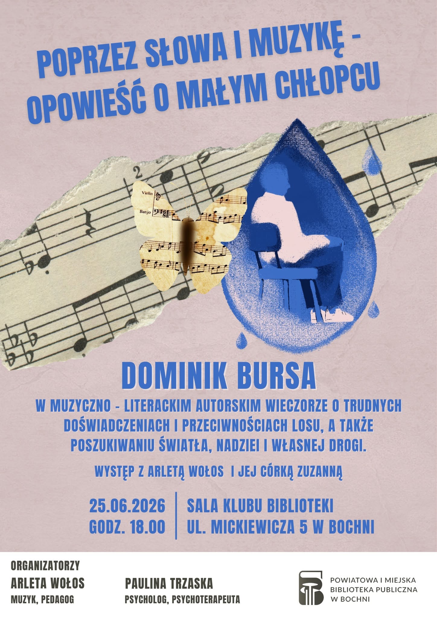 BOCHNIA. W bocheńskiej bibliotece „Poprzez słowa i muzykę – opowieść o Małym Chłopcu”