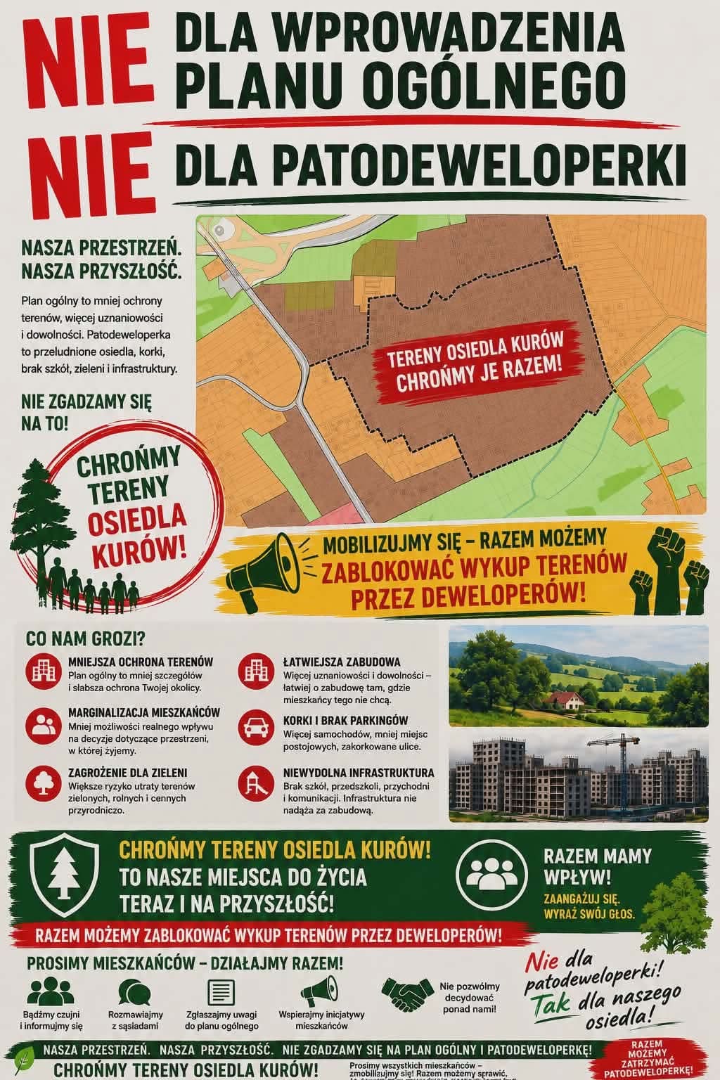 BOCHNIA. Mieszkańcy Kurowa nie chcą patodeweloperki obok swoich domów