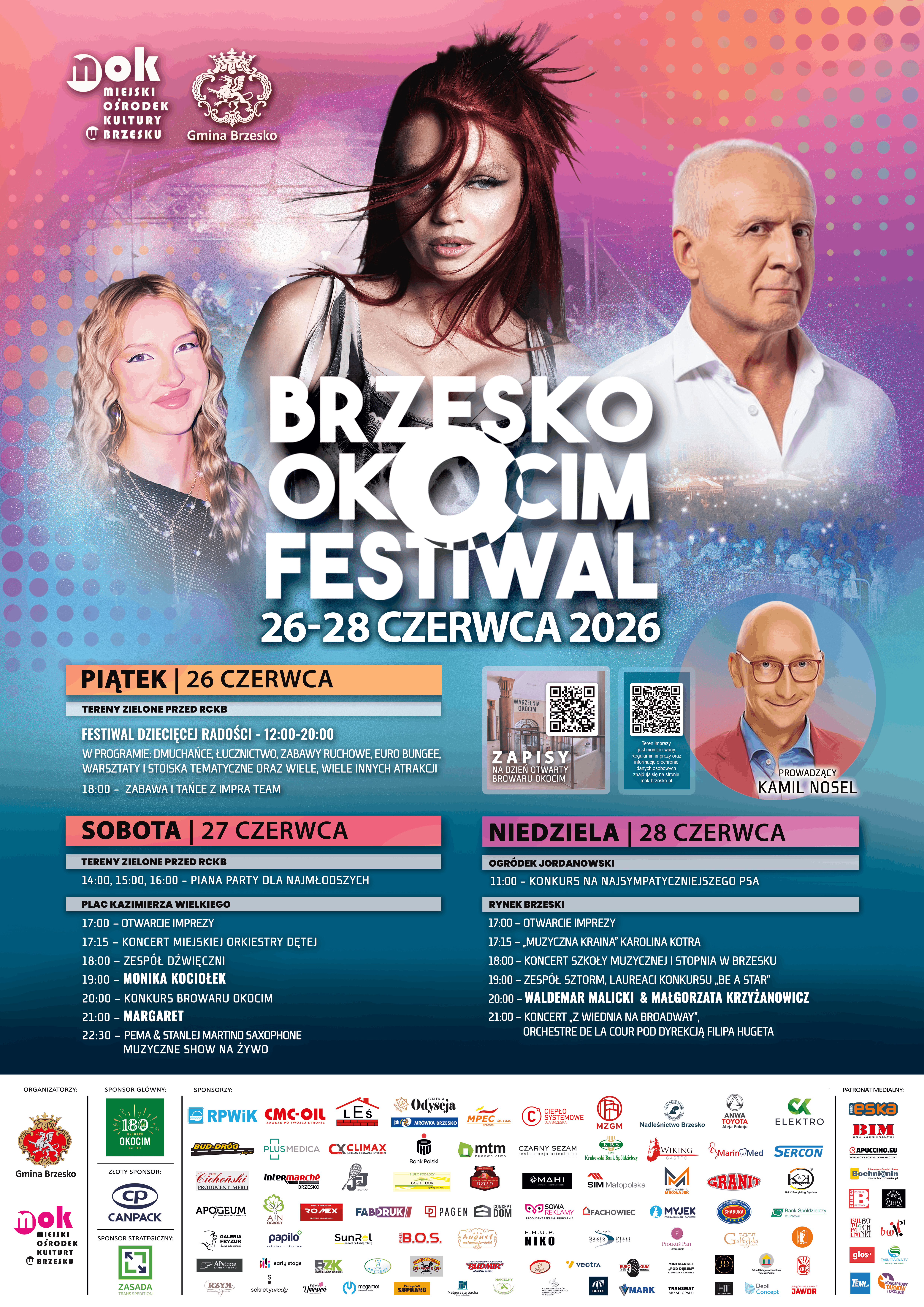 BRZESKO. Brzesko Okocim Festiwal 2026! Monika Kociołek, Margaret, Waldemar Malicki [PROGRAM]