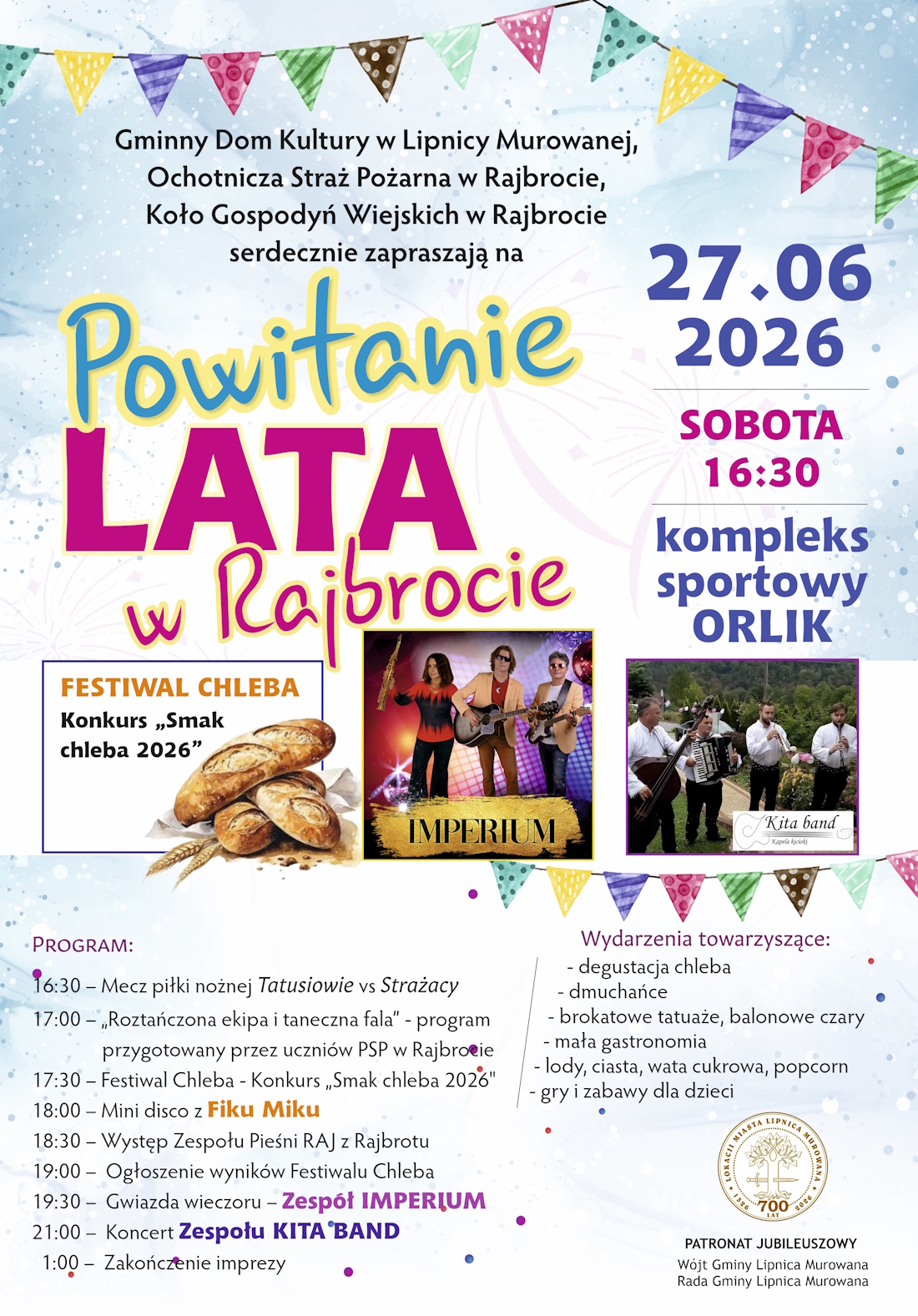 LIPNICA MUROWANA. W weekend Powitanie lata w Rajbrocie