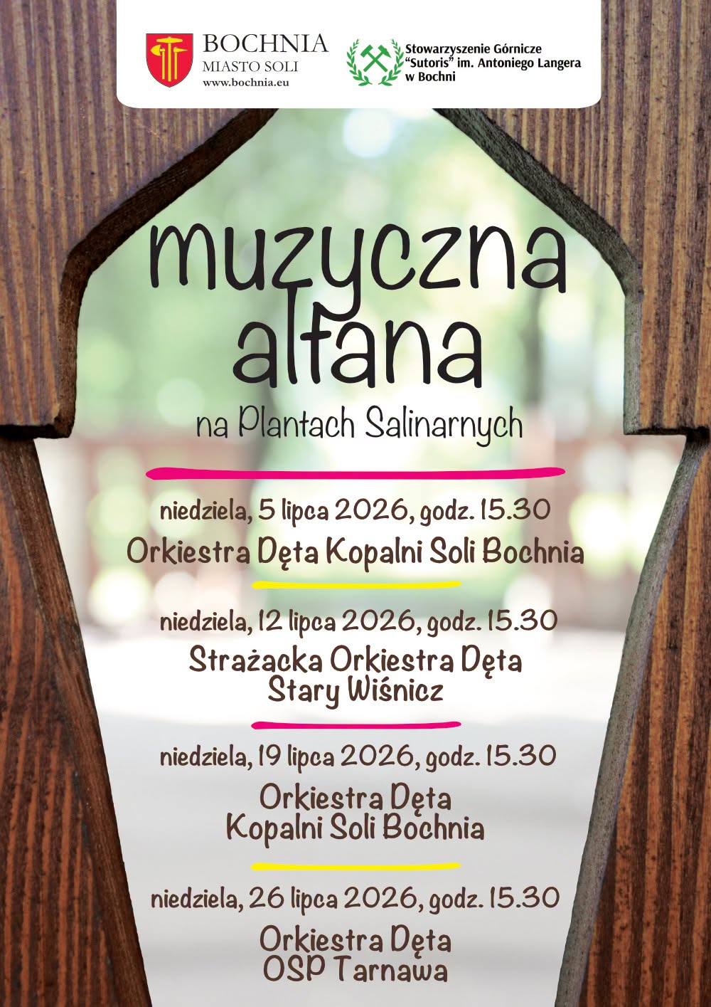 BOCHNIA. W niedzielę rusza Muzyczna Altana na Plantach Salinarnych